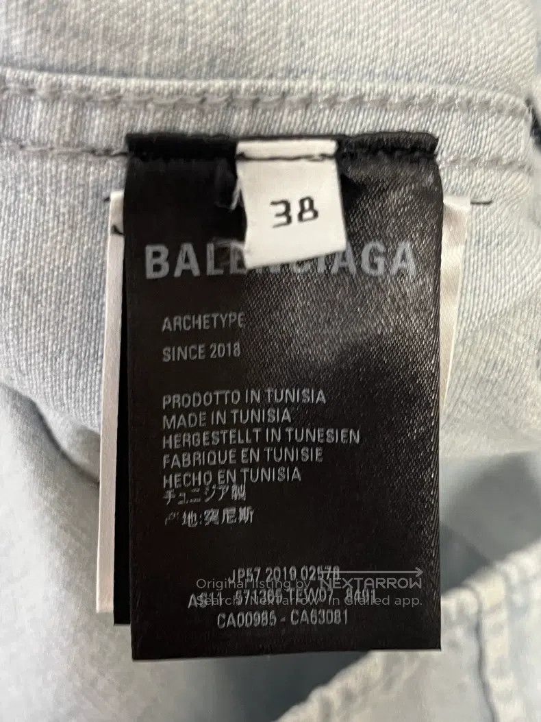 Balenciaga Balenciaga Light Blue Denim Shirt Size XS / US 0-2 / IT 36-38 - 4 Thumbnail