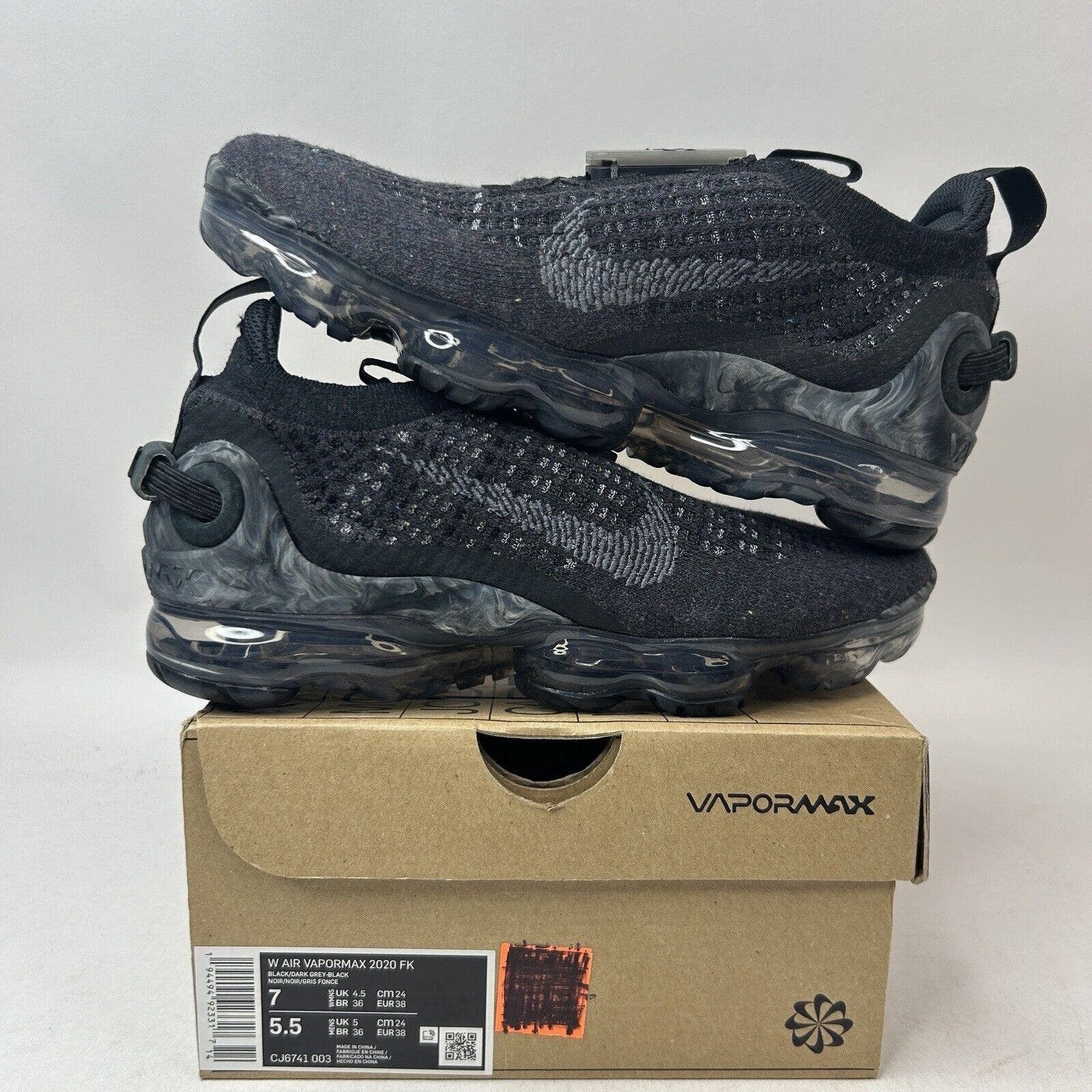 image of Nike Air Vapormax 2020 Flyknit Wmns “Triple Black” 2024 Shoes, Women's (Size 7)