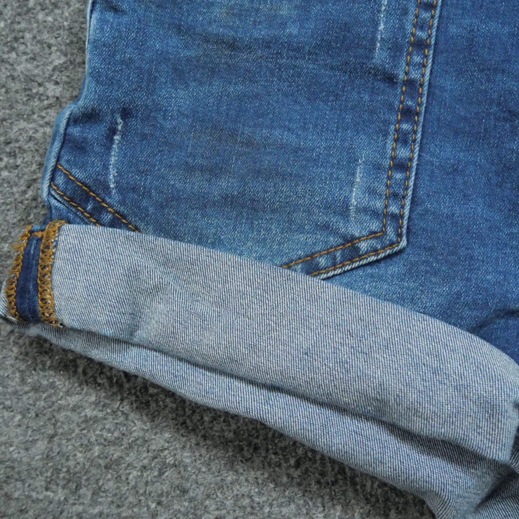 Vintage One X One Teaspoon Denim Bermuda Shorts Womens 26 Blue Button Fly Distressed Grunge Pockets Vintage No Size 42" / US 20 - 3 Thumbnail