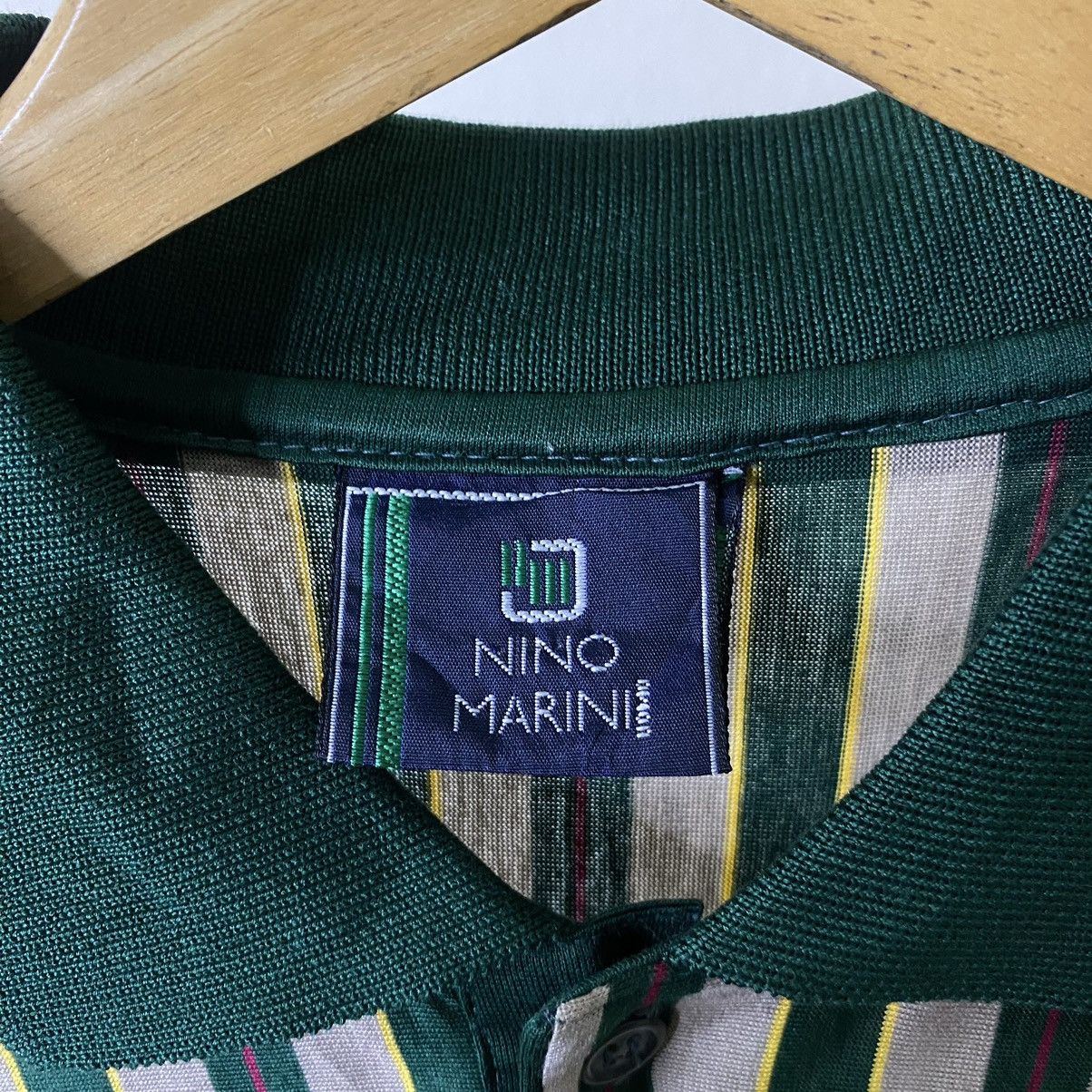 Designer Nino Marini Mens Stripes Polo T Shirt Made In Italy Size US L / EU 52-54 / 3 - 3 Thumbnail