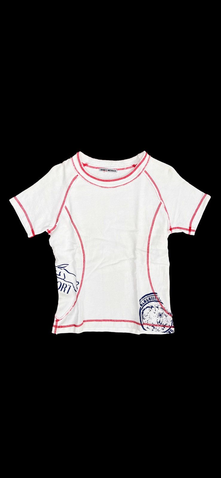 Issey Miyake Issey Miyake Contrast Stitch Cut & Sew Tee Size S / US 4 / IT 40 - 1 Thumbnail