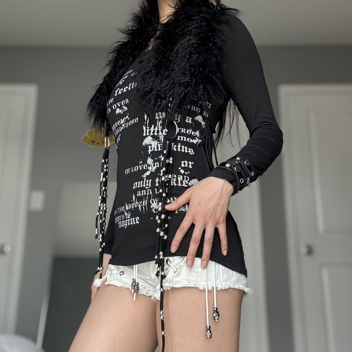 Japanese Brand Punk Distressed Spiderweb Graphic Longsleeve Top Size S / US 4 / IT 40 - 12 Thumbnail