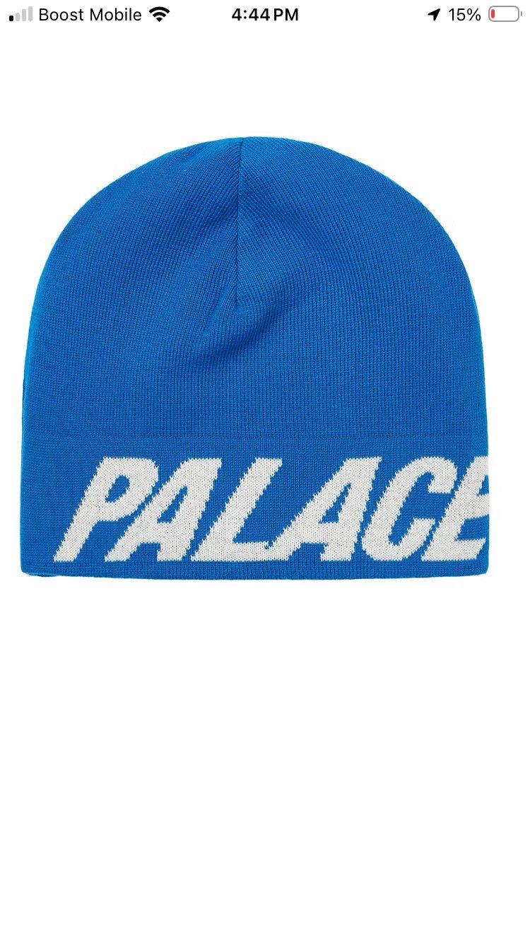 Palace Palace Polartec Reverso Nein Cuff Beanie Blue Size ONE SIZE - 4 Thumbnail