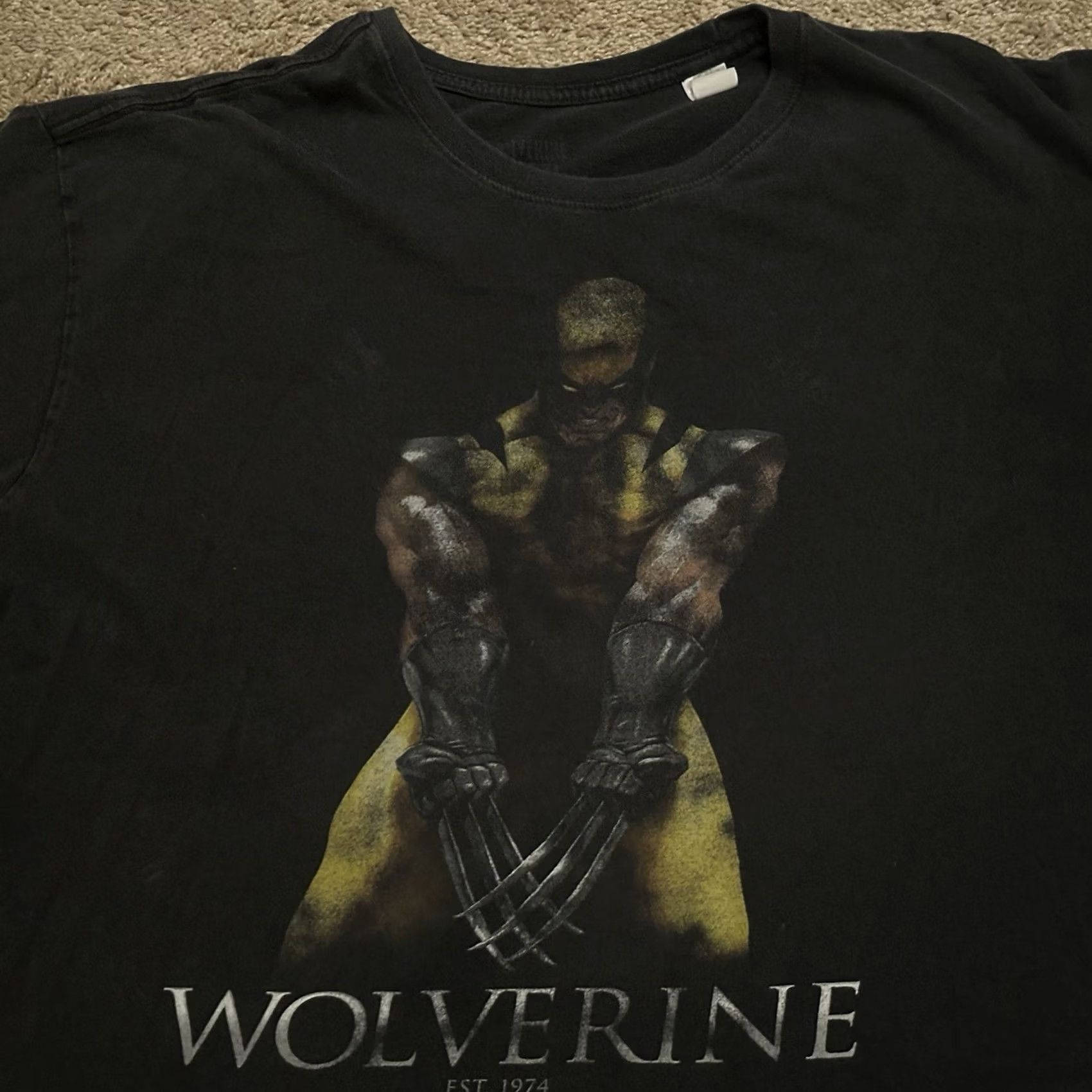 Vintage Marvel Wolverine Comics Superhero Graphic Print Shirt Mens 3XLT Black Y2K Size US XXL / EU 58 / 5 - 2 Thumbnail