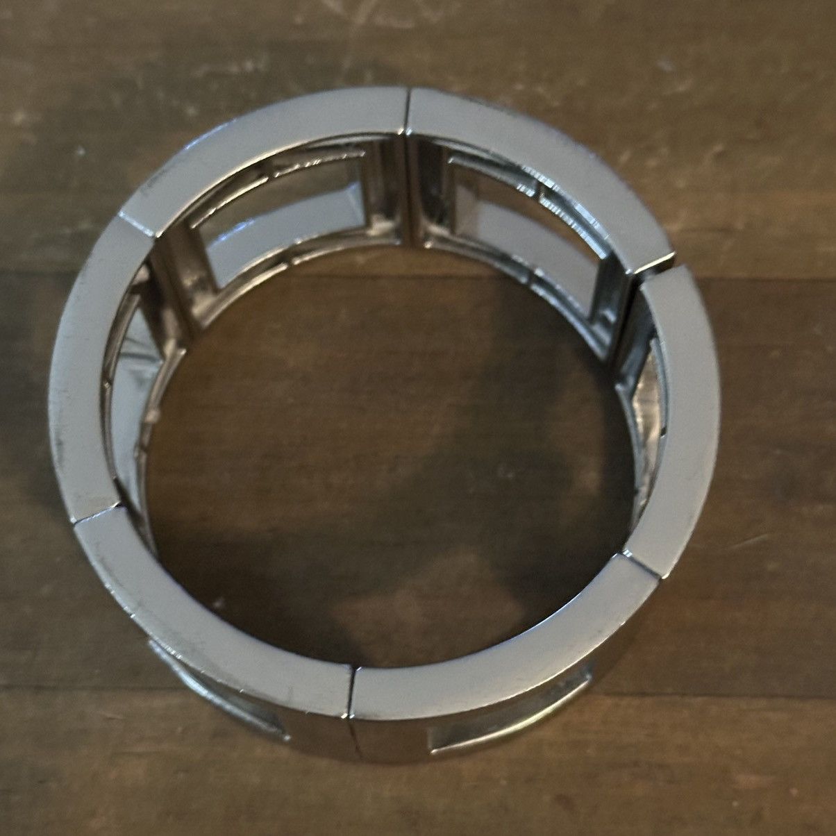 Other Chunky silver tone square link stretch bracelet Size ONE SIZE - 5 Thumbnail