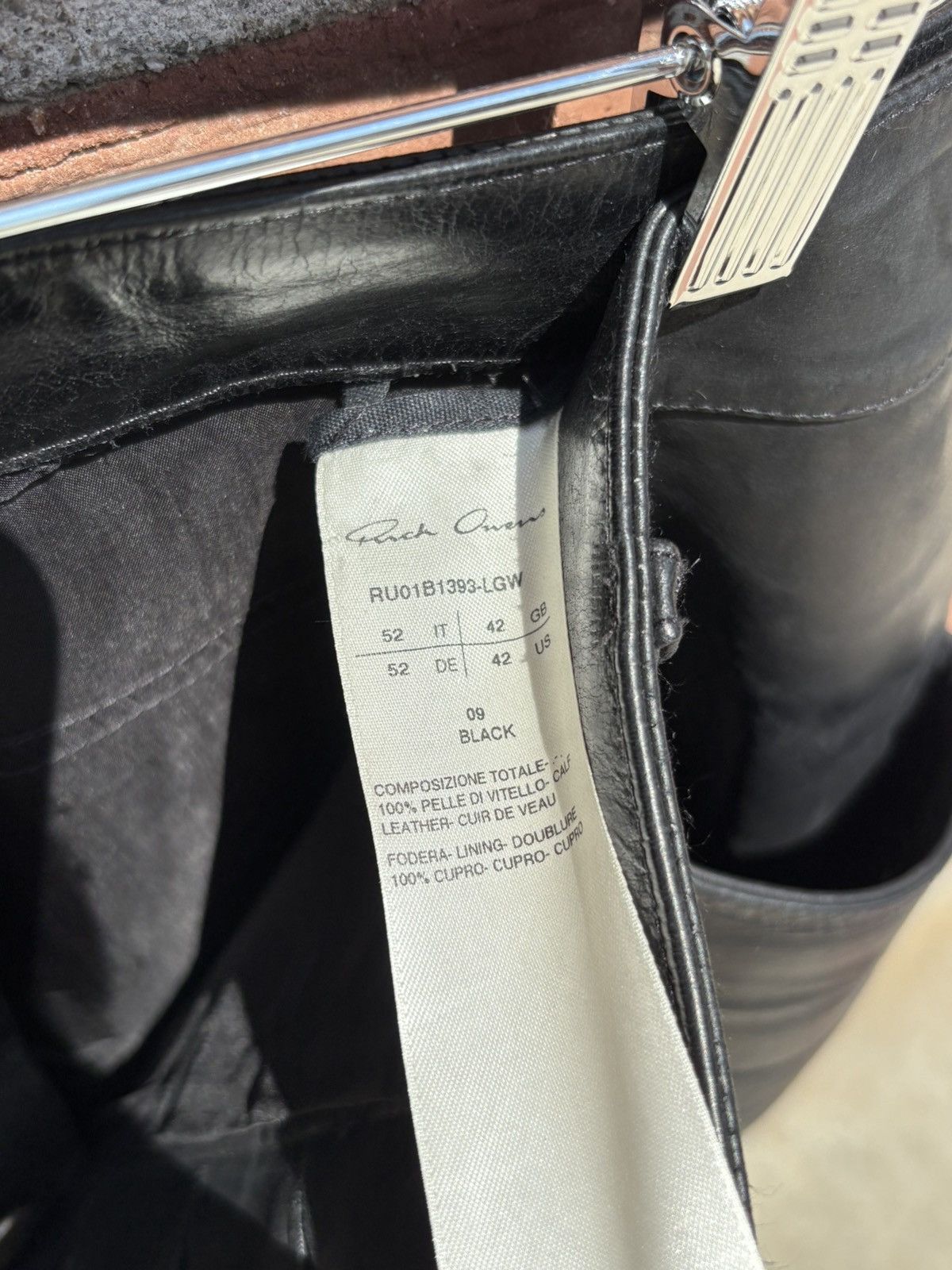 Rick Owens Rick Owen Leather Pants Size US 42 / EU 58 - 5 Thumbnail