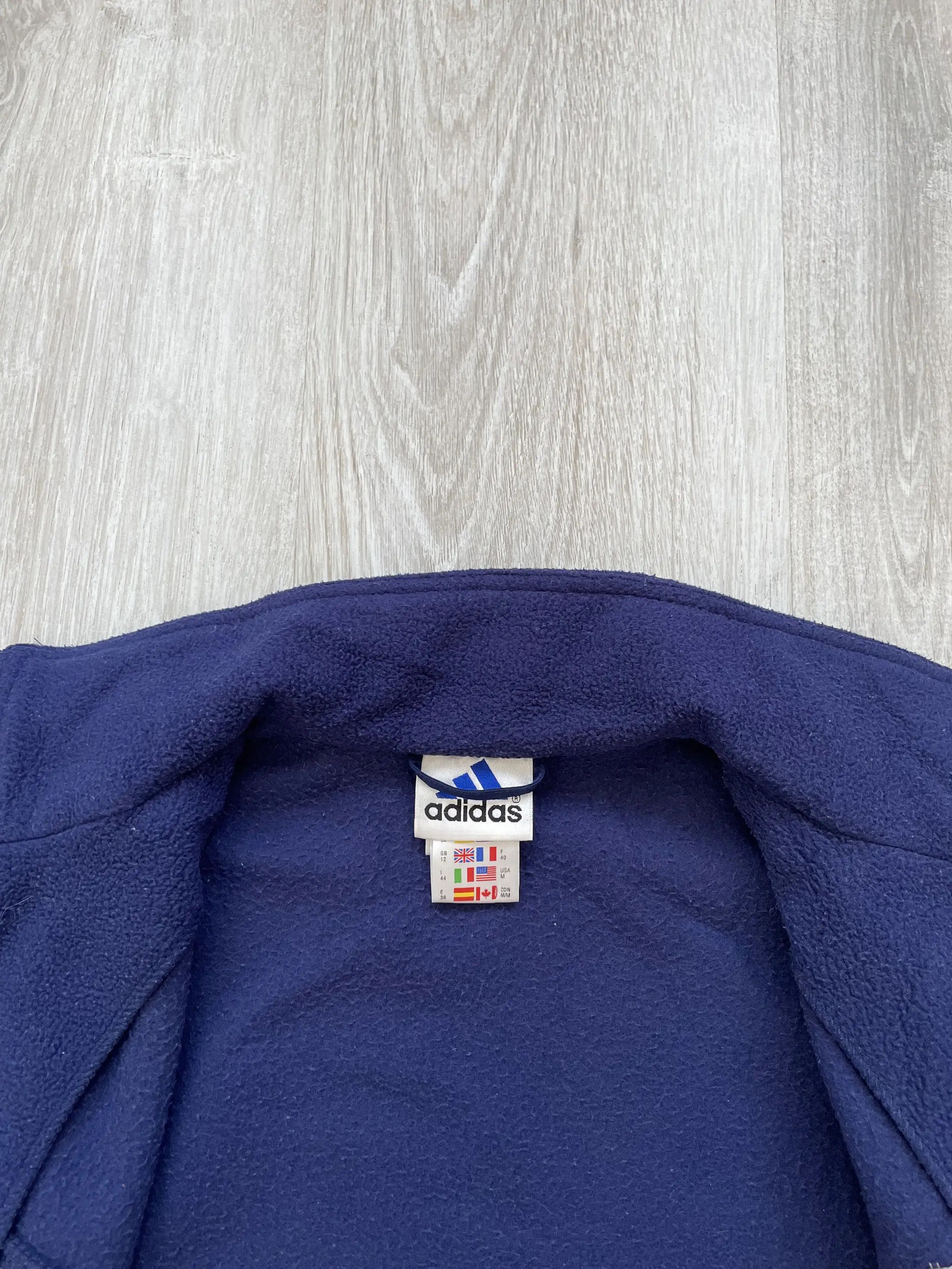 Adidas Vintage 90s Adidas Fleece Track Vest Size US S / EU 44-46 / 1 - 9 Thumbnail