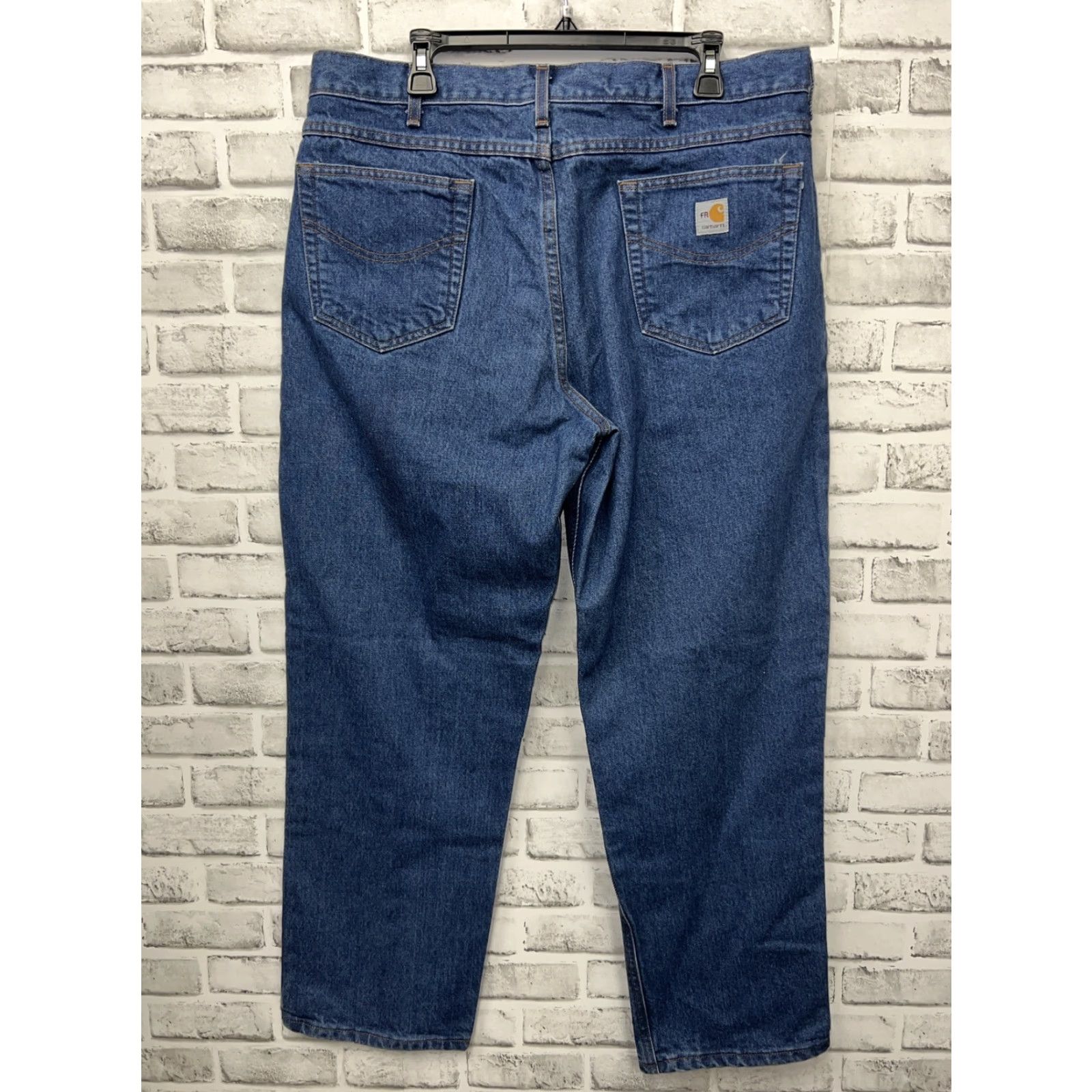 Carhartt VINTAGE Carhartt Jeans 38x32 MENS Blue 3 HRC FR Straight Trousers Size US 38 / EU 54 - 4 Thumbnail