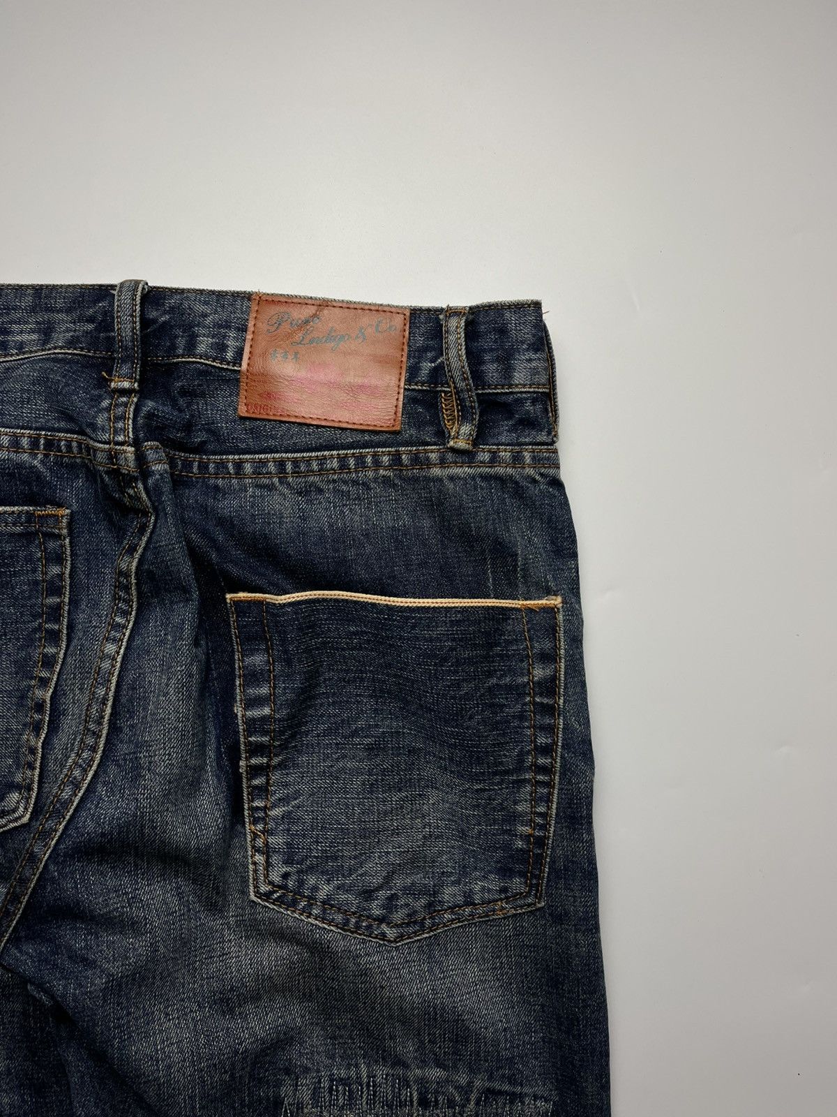 Pure Blue Japan Pure Indigo Gritty Selvedge Denim Jeans 14oz Size US 31 - 4 Thumbnail
