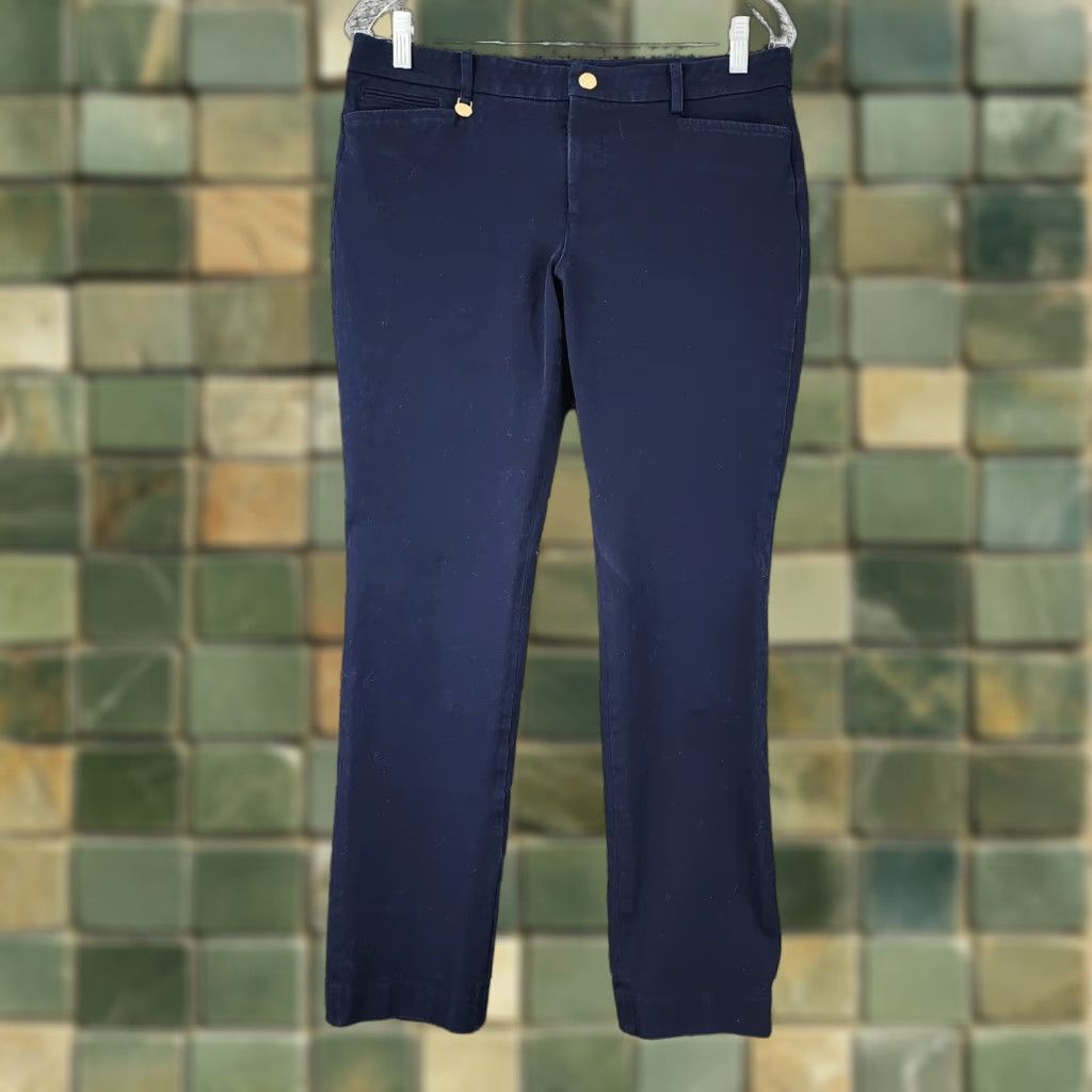 Ralph Lauren VINTAGE? No. Actually: Lauren Ralph Lauren Womens Pants Chino Dress 8 Blue 32x28.5 Womens Size 30" / US 8 / IT 44 - 1 Thumbnail