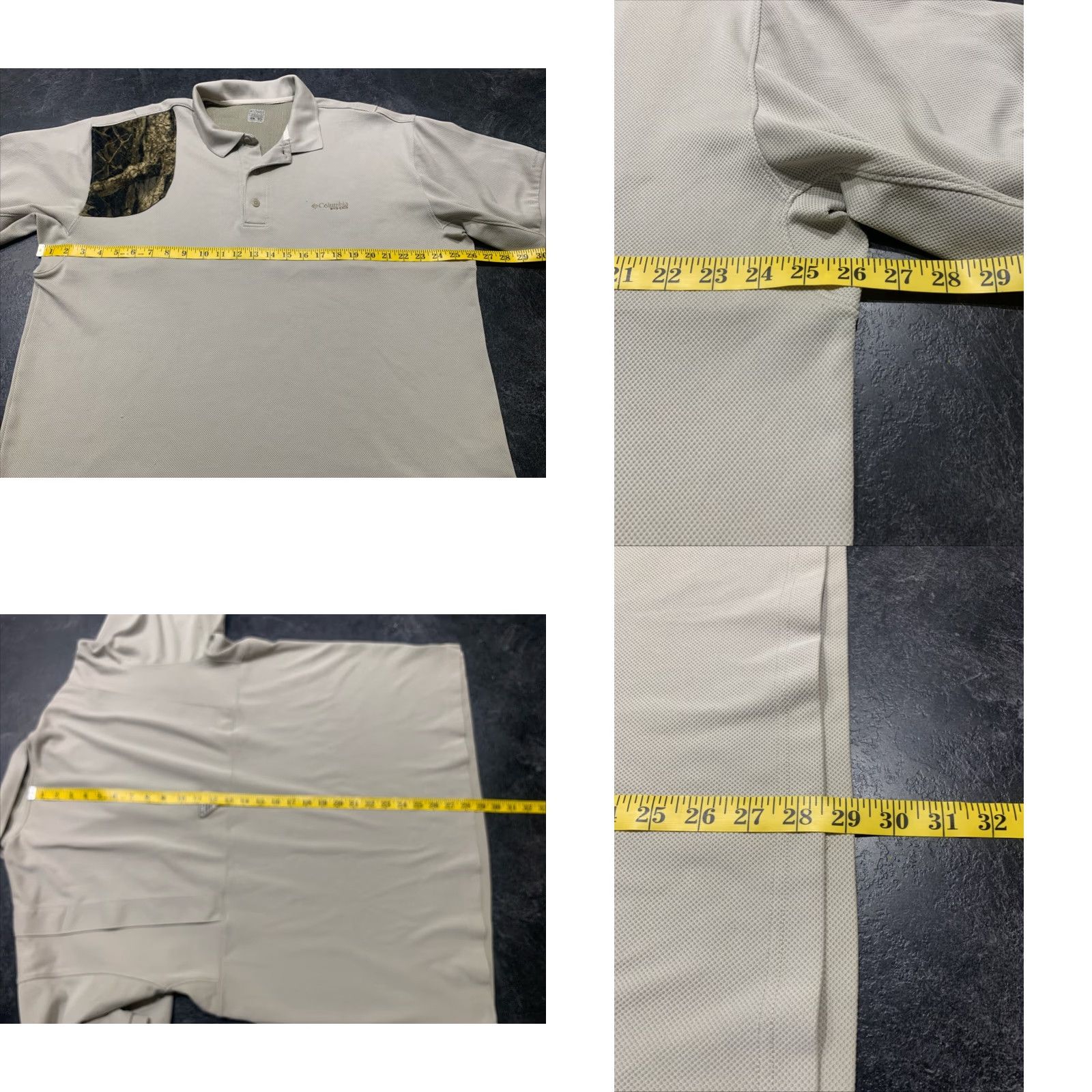 Vintage Columbia Men's Polo Shirt XL Beige Short Sleeve Camouflage Breathable Casual Outdoor Size US XL / EU 56 / 4 - 8 Thumbnail