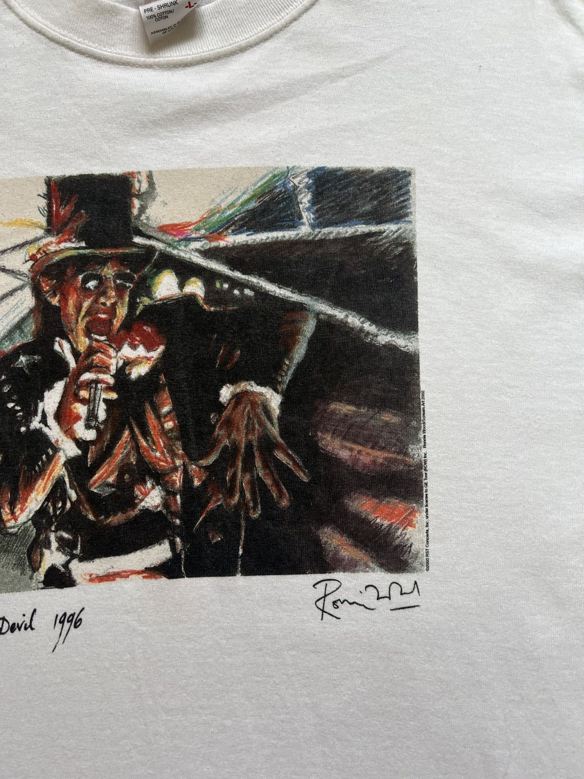 The Rolling Stones × Vintage 2000s Vintage Ronnie Wood 2003 Music T-shirt Men's Size US L / EU 52-54 / 3 - 8 Thumbnail