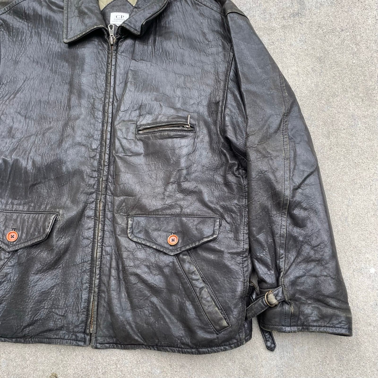 C.P. Company C.P. Company Massimo Osti Pelle Leather Jacket Black Mens L Size US L / EU 52-54 / 3 - 4 Thumbnail