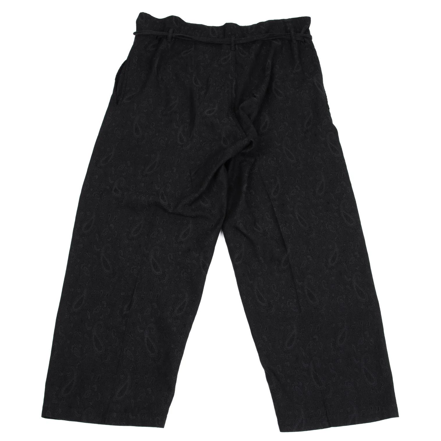 Yohji Yamamoto Yohji Yamamoto Black Cotton Wide Pants Size US 34 / EU 50 - 8 Thumbnail