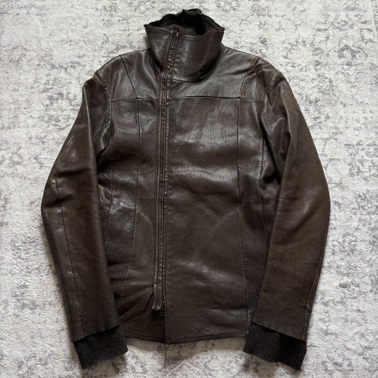 Isaac Sellam Experience Isaac Sellam Lambskin Leather Wool Layered Jacket | Size S Size US S / EU 44-46 / 1 - 1 Thumbnail