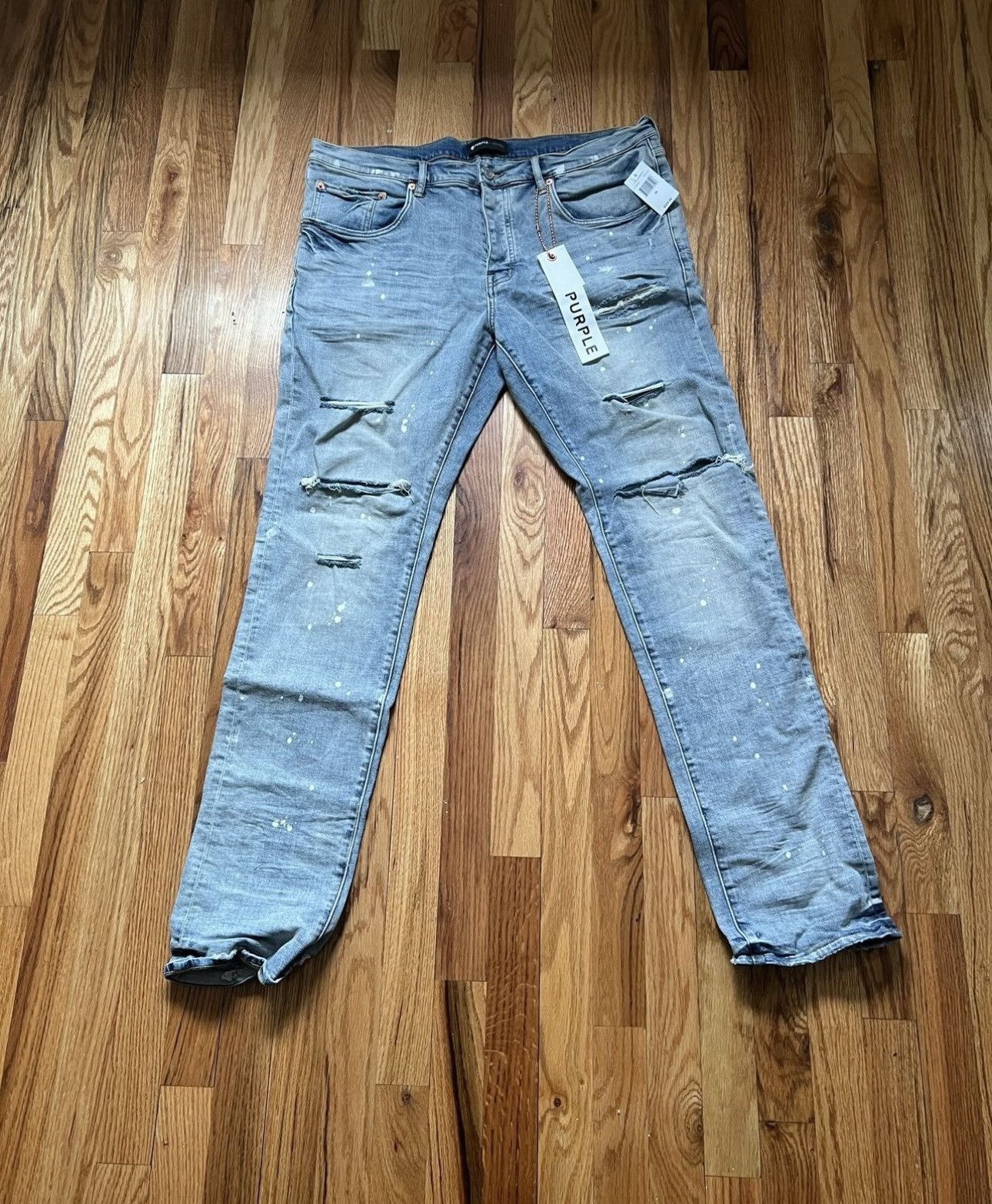 Purple Brand Purple Brand P001 Light Indigo Paint Size US 38 / EU 54 - 1 Thumbnail