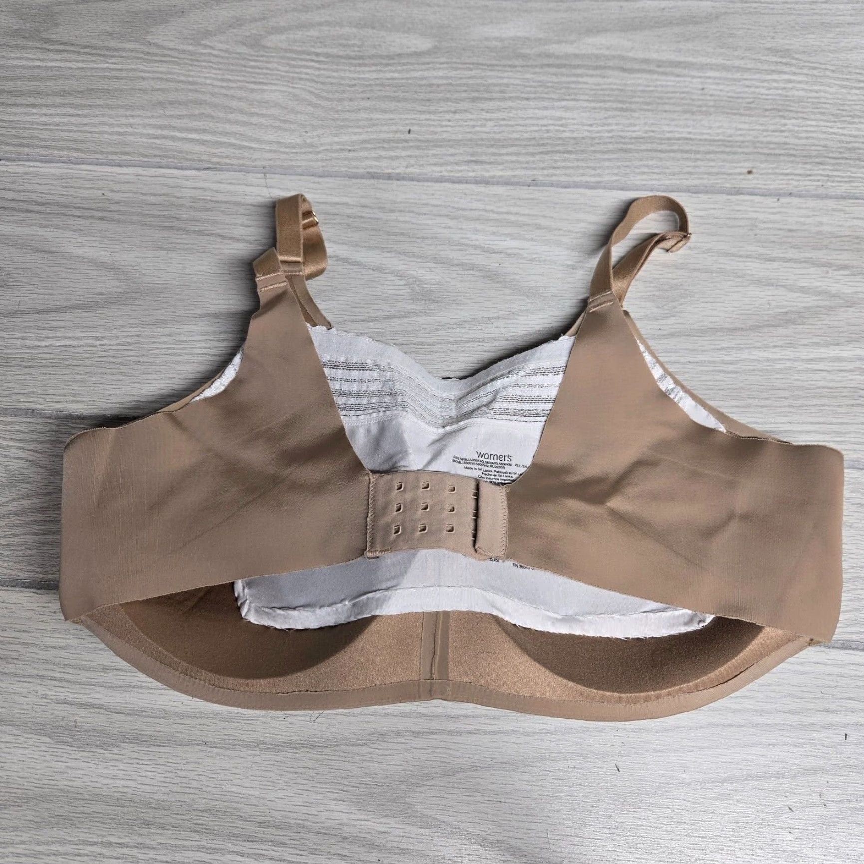 Vintage Warner's Bra 2XL Beige Wire Free RN 36543 Style W4013 Size ONE SIZE - 3 Thumbnail