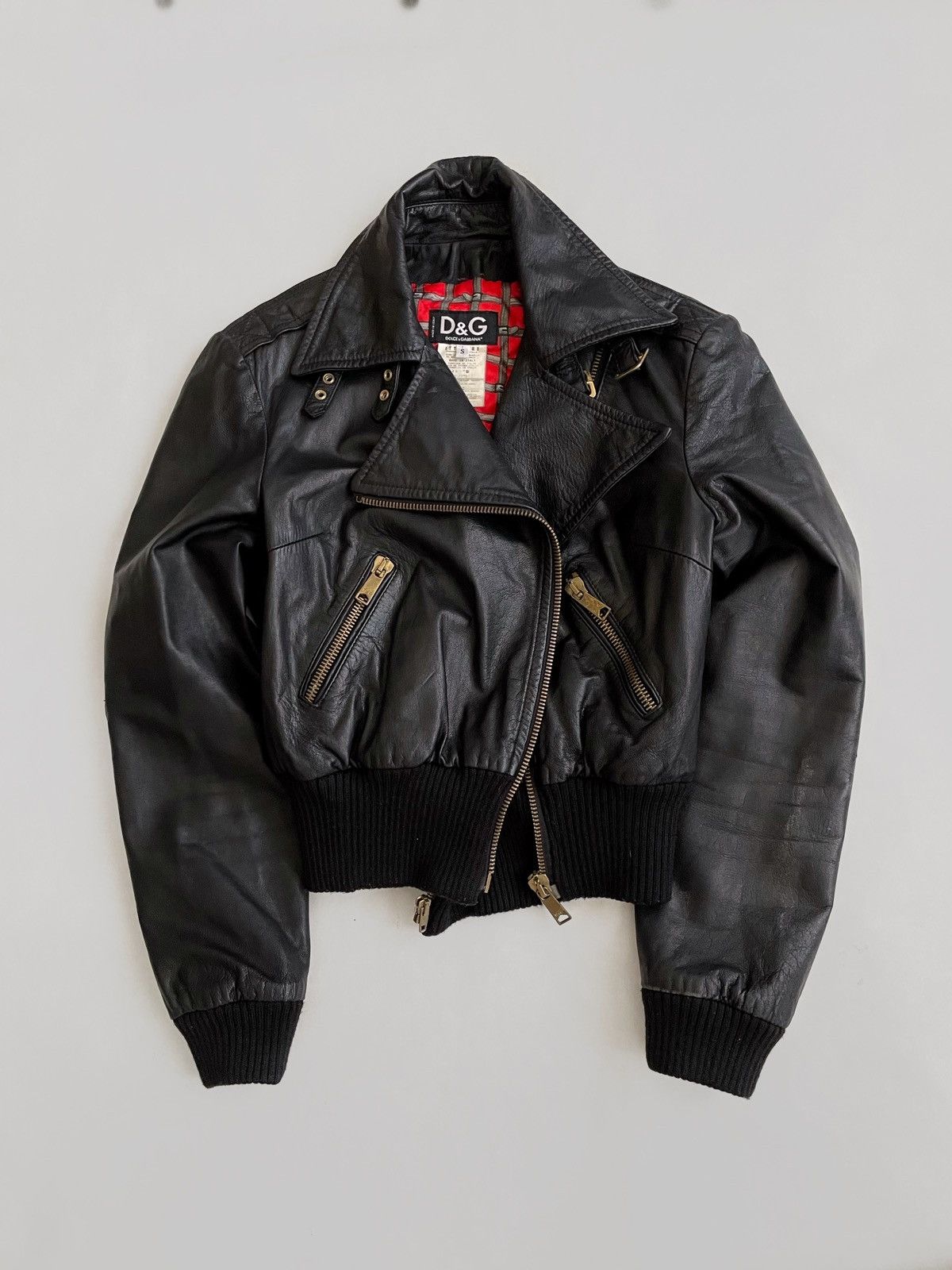 Dolce & Gabbana Dolce Gabbana leather biker jacket Size S / US 4 / IT 40 - 1 Thumbnail