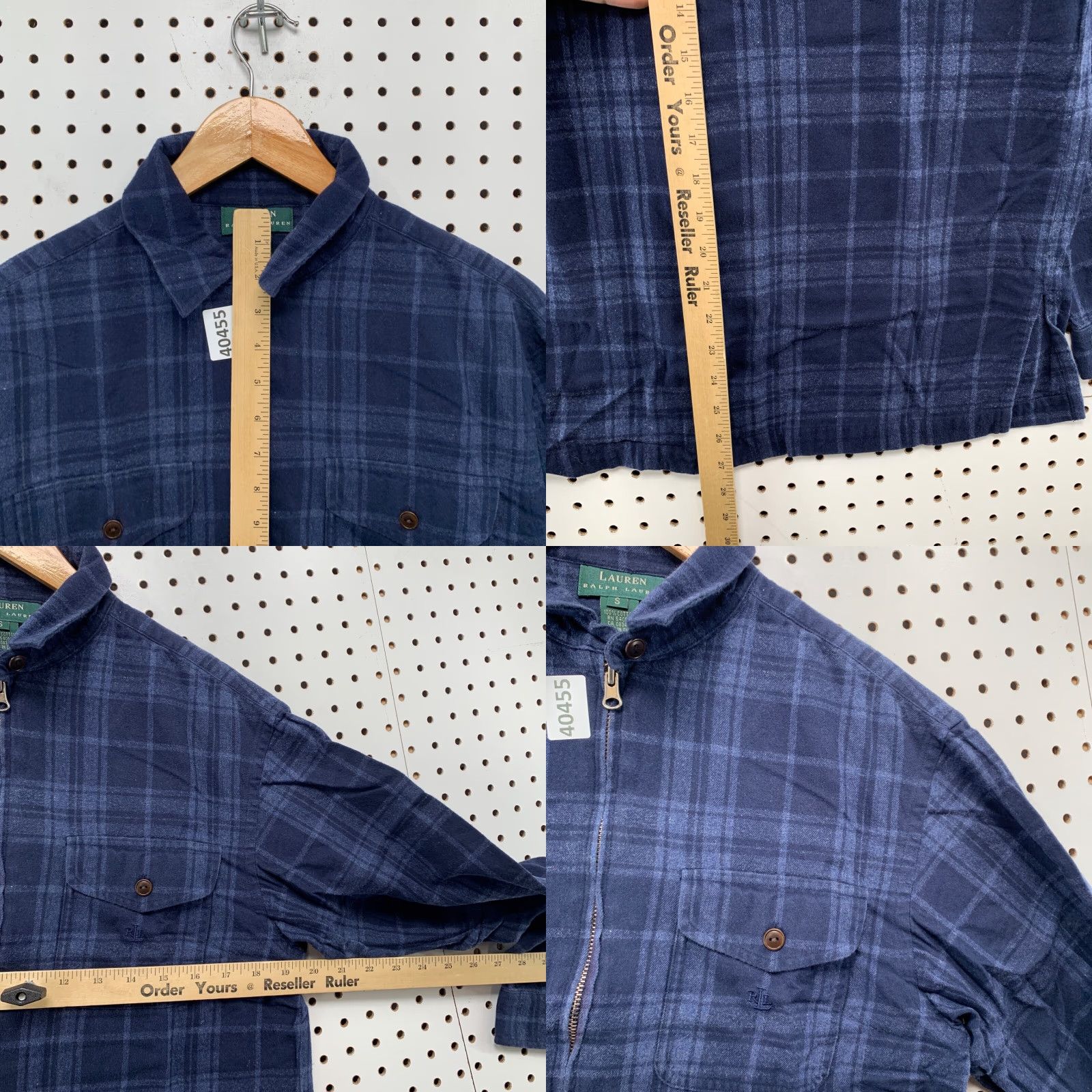 Ralph Lauren VINTAGE Lauren Ralph Lauren Zip Flannel Jacket Womens Small Blue Plaid 20x27 Jacket Womens Small Blue Plaid 20x27 Size S / US 4 / IT 40 - 9 Thumbnail