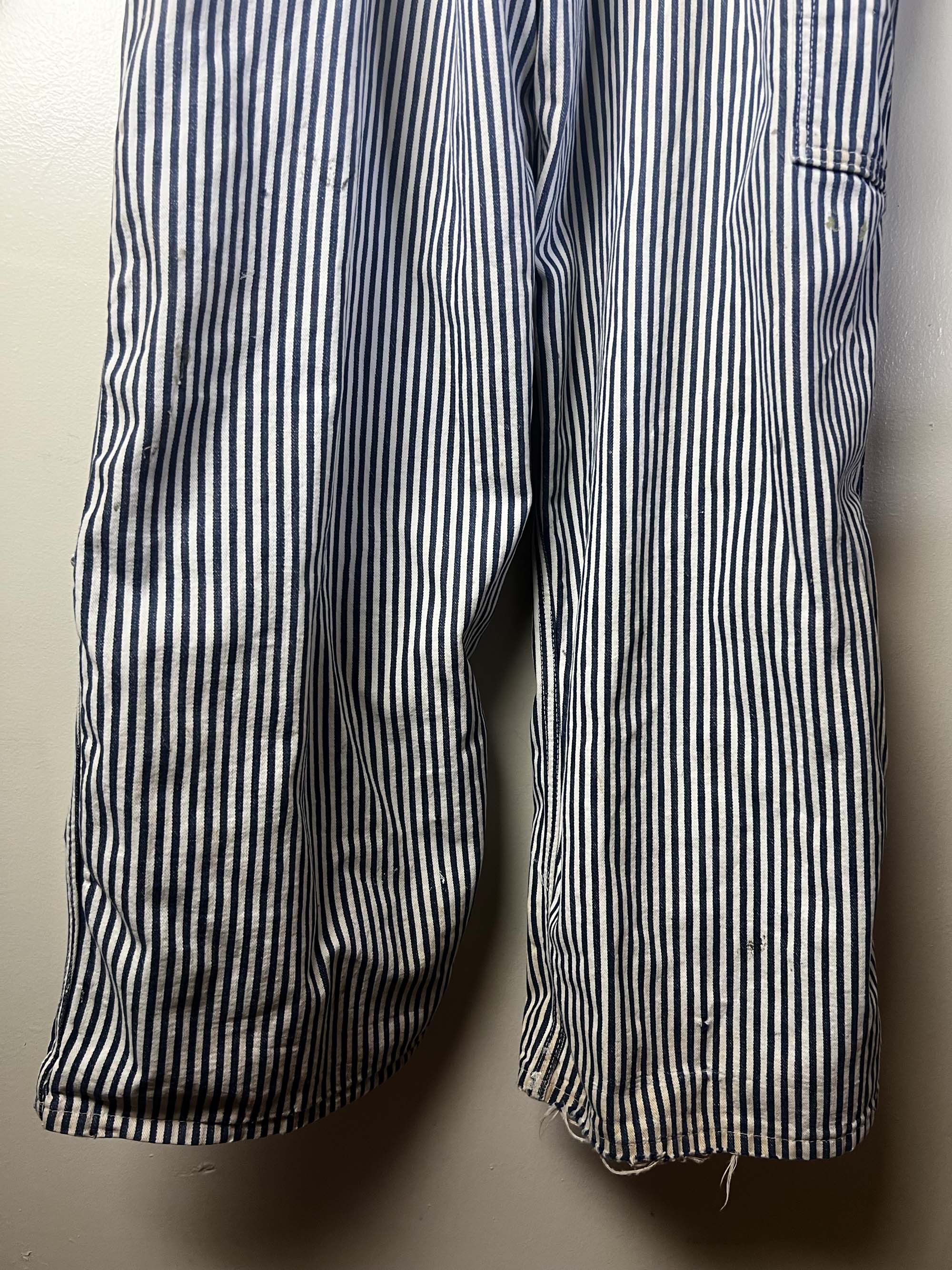 Big Mac Vintage 60s BIG MAC Double Knee Bib Overall Hickory Railroad Size US 36 / EU 52 - 9 Thumbnail