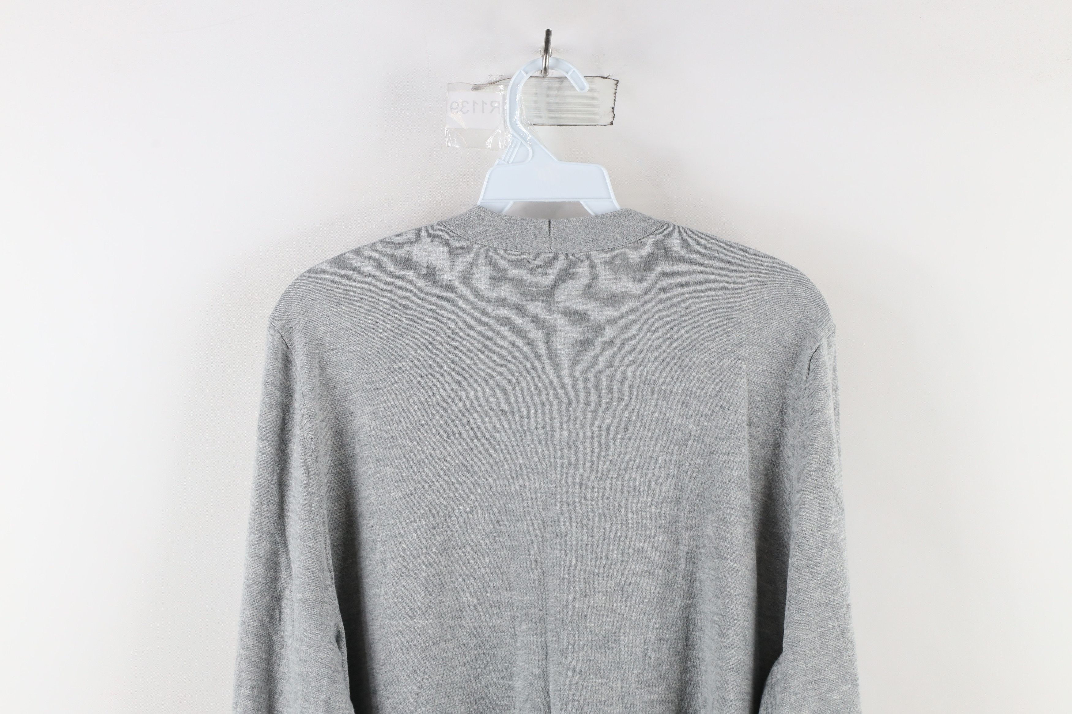 Vintage New J Jill Rayon Blend Knit Cardigan Sweater Heather Gray Size L / US 10 / IT 46 - 9 Thumbnail