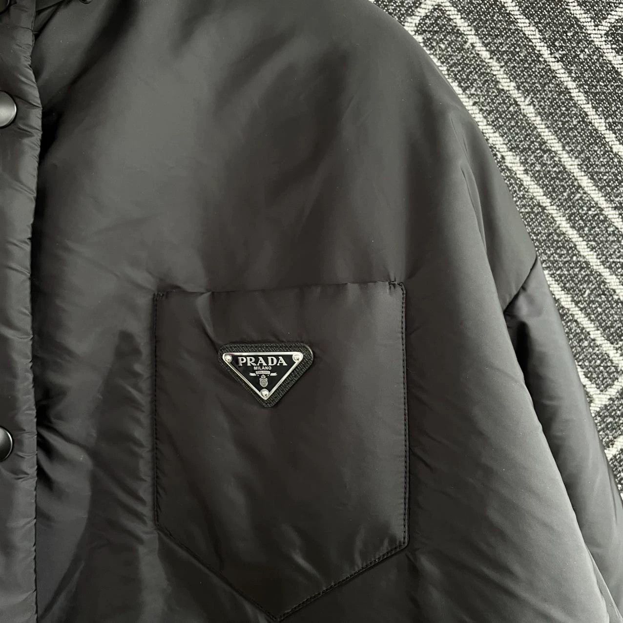 Prada Prada Black Cotton Coat 36 99 New Size XS / US 0-2 / IT 36-38 - 3 Thumbnail