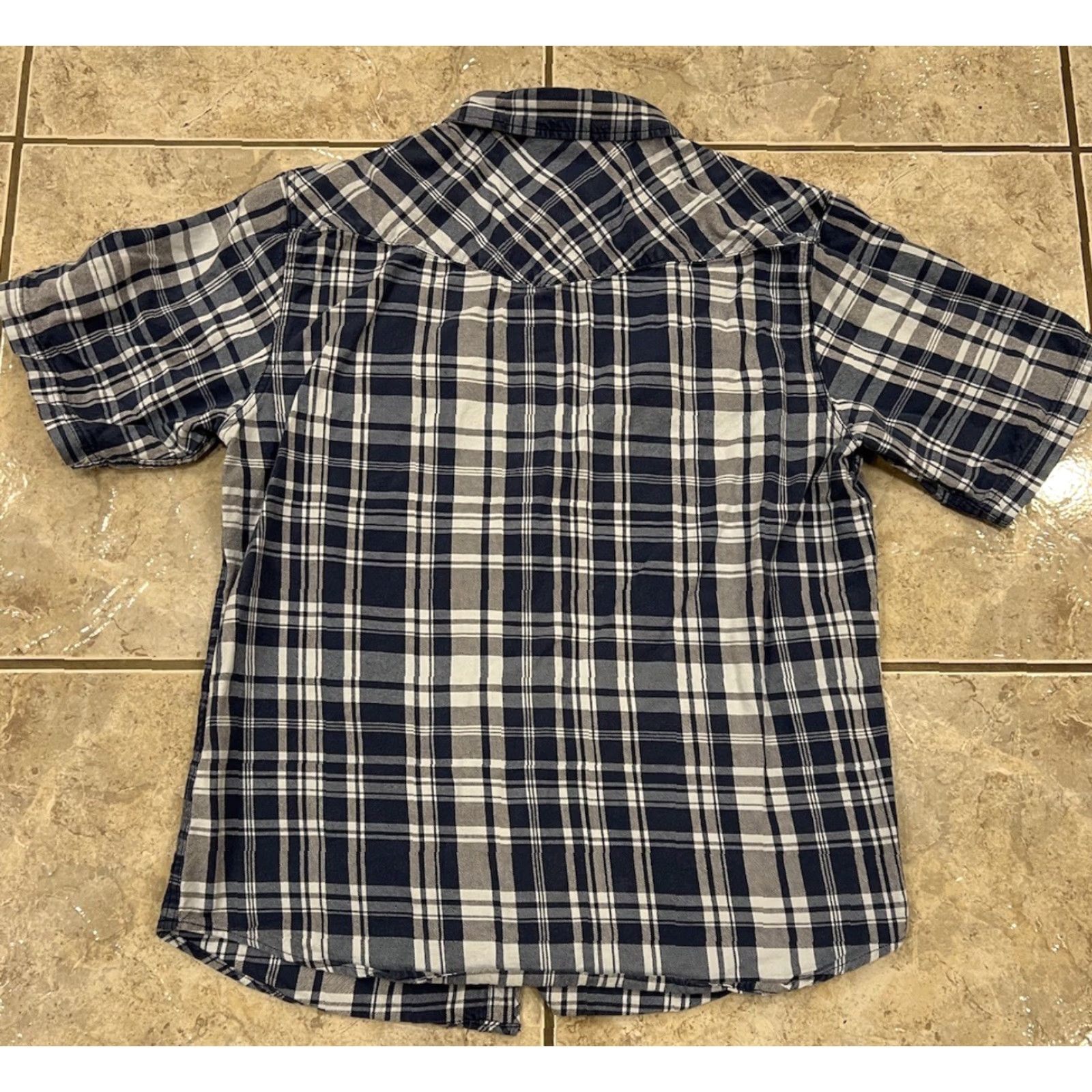 Dickies VINTAGE Dickies Western Pearl Snap Plaid Short Sleeve Cowboy Shirt Heavy Mens Medium Blue Size US M / EU 48-50 / 2 - 7 Thumbnail
