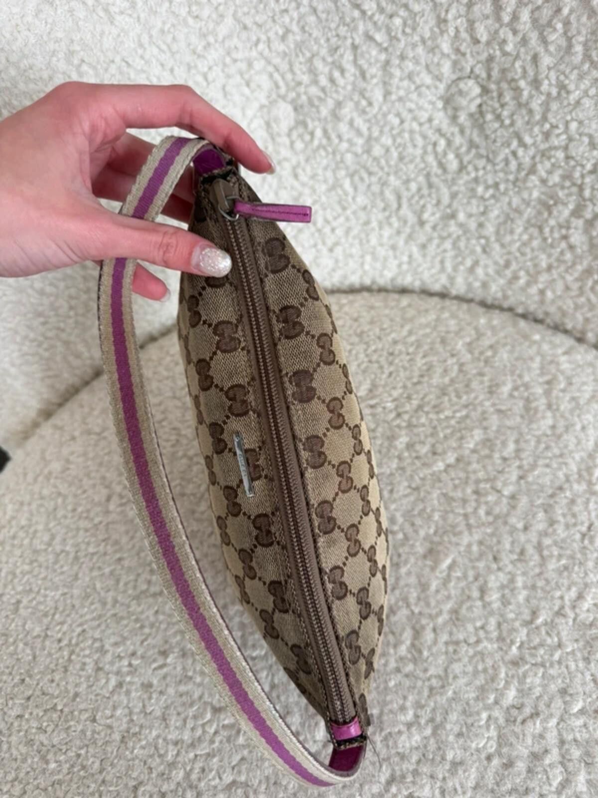 Gucci Pink Gucci GG Canvas Pochette Size ONE SIZE - 8 Thumbnail