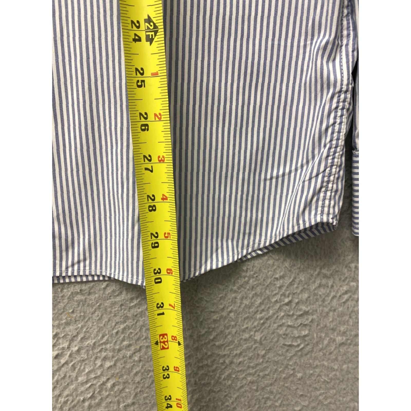 Vineyard Vines Vineyard Vines Dress Shirt Men XL Navy Striped Slim Fit Button Up Casual Formal Business Size 46R - 6 Thumbnail