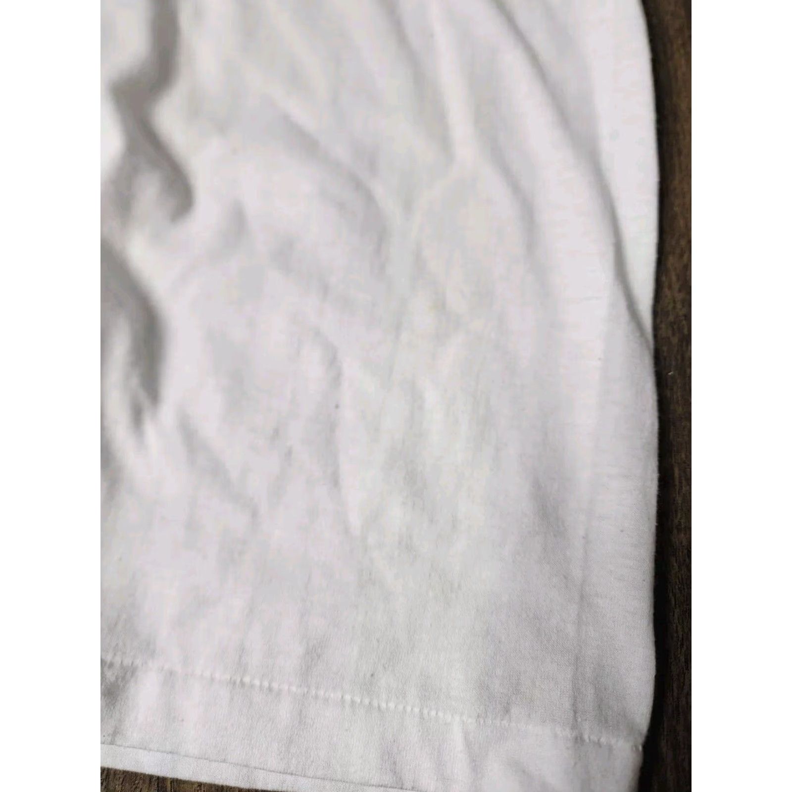 Hanes VINTAGE Hanes L Mens Graphic Print Short Sleeve T Shirt Savannah GA Dockside Seafood White Size US L / EU 52-54 / 3 - 6 Thumbnail