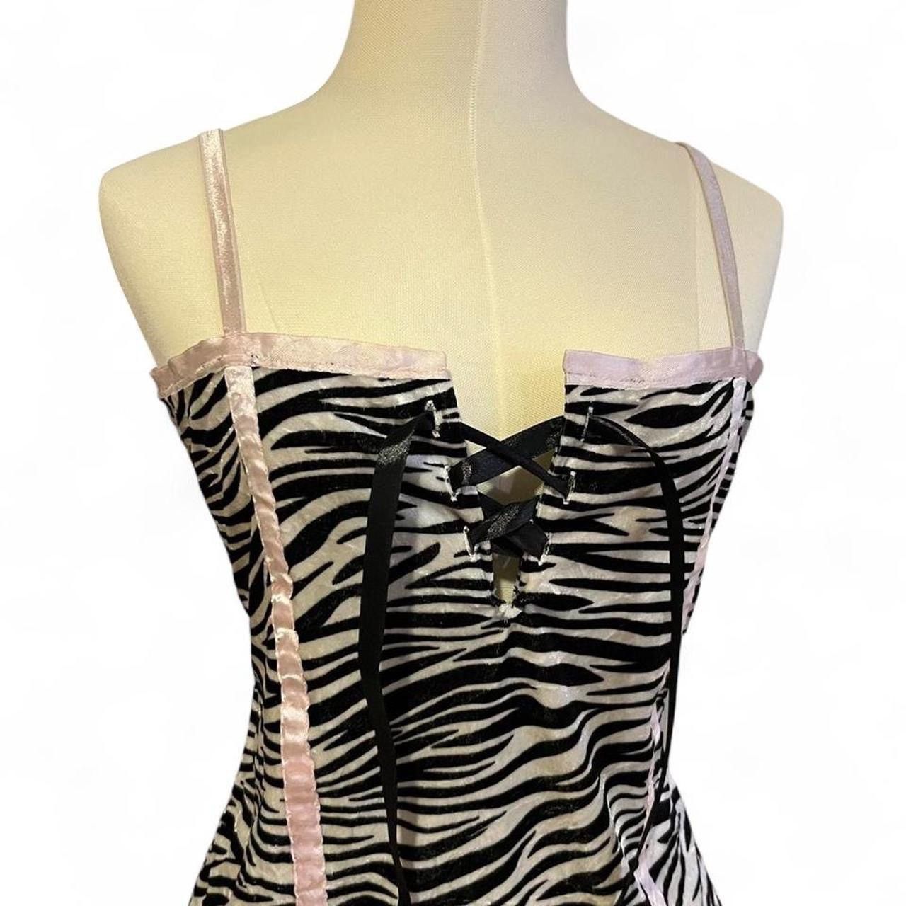 Other Vintage y2k coquette gyaru zebra print velour cami top Size XL / US 12-14 / IT 48-50 - 3 Thumbnail
