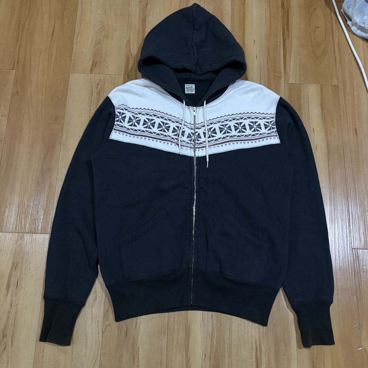 Japanese Brand Y2k Iron Fist skeleton graphics zip up sweatshirt