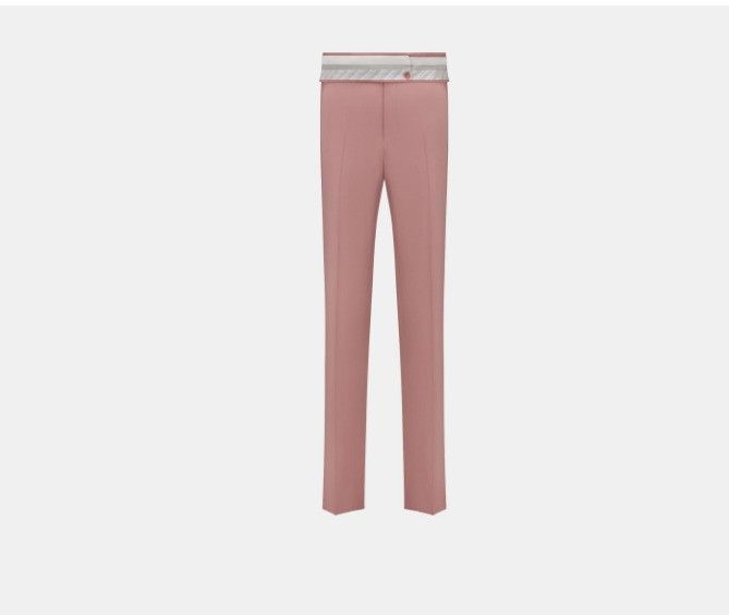 o1w1db11224 Turned-Down Waistband Pant in Pink
