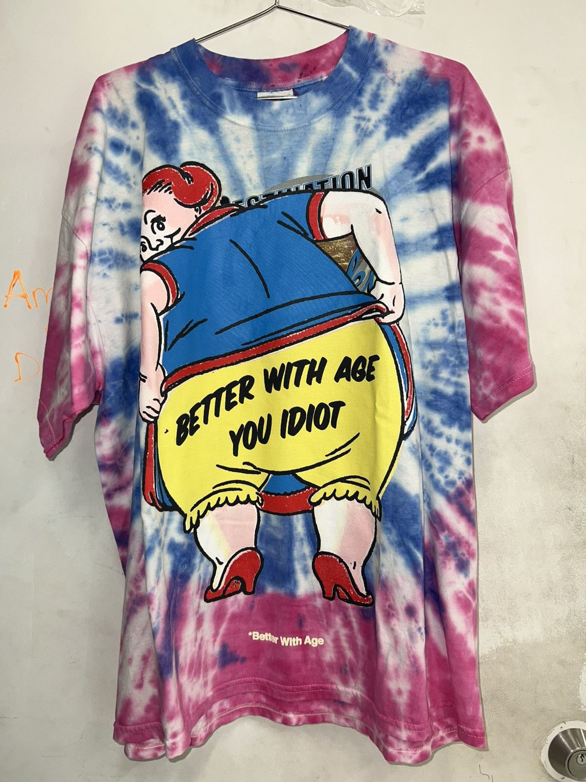 Better With Age Better With Age Frizzle Tie-Dye Pink Tee Size US XXL / EU 58 / 5 - 5 Thumbnail