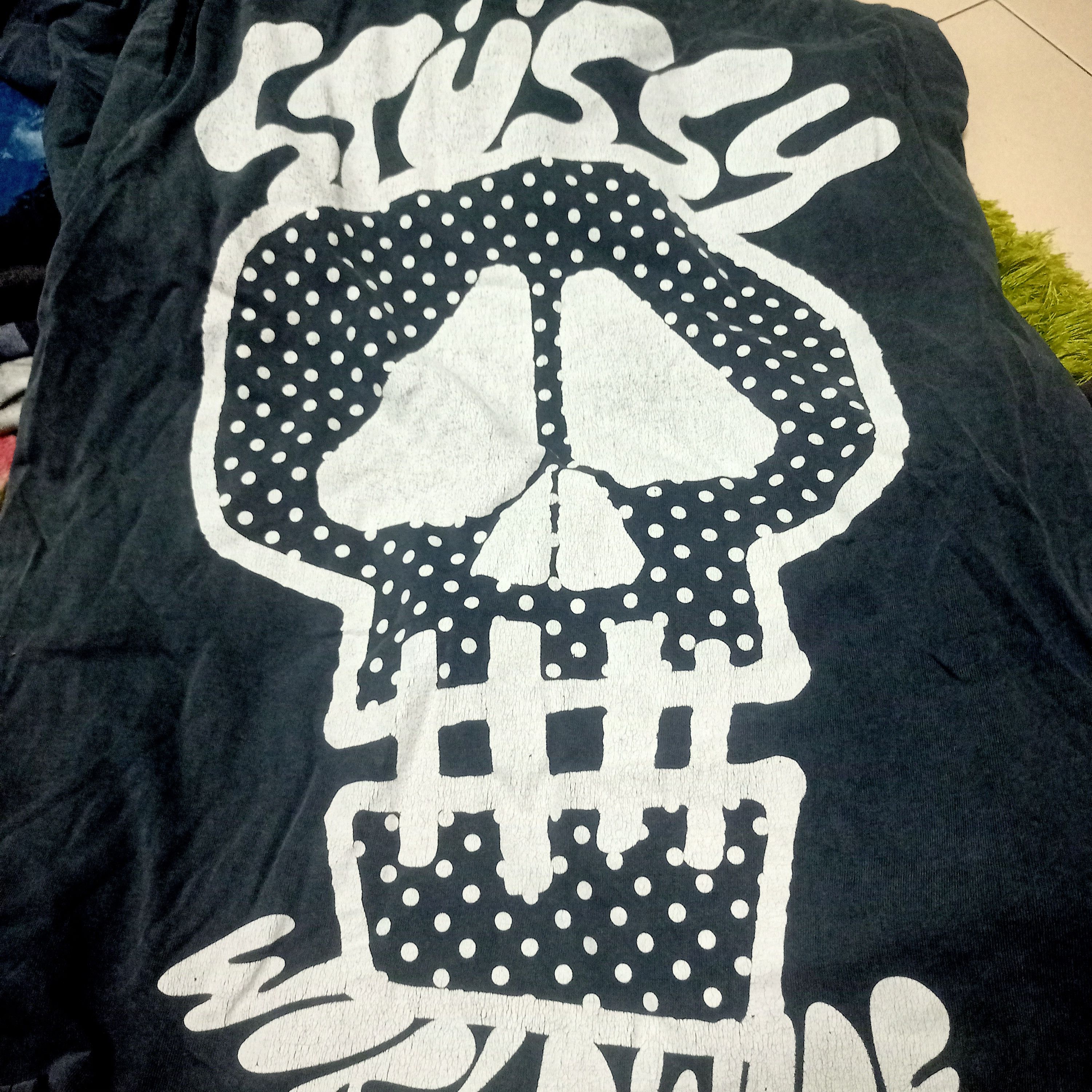 Band Tees × Stussy Distressed Stussy worldwide big logo tshirt Size US L / EU 52-54 / 3 - 5 Thumbnail