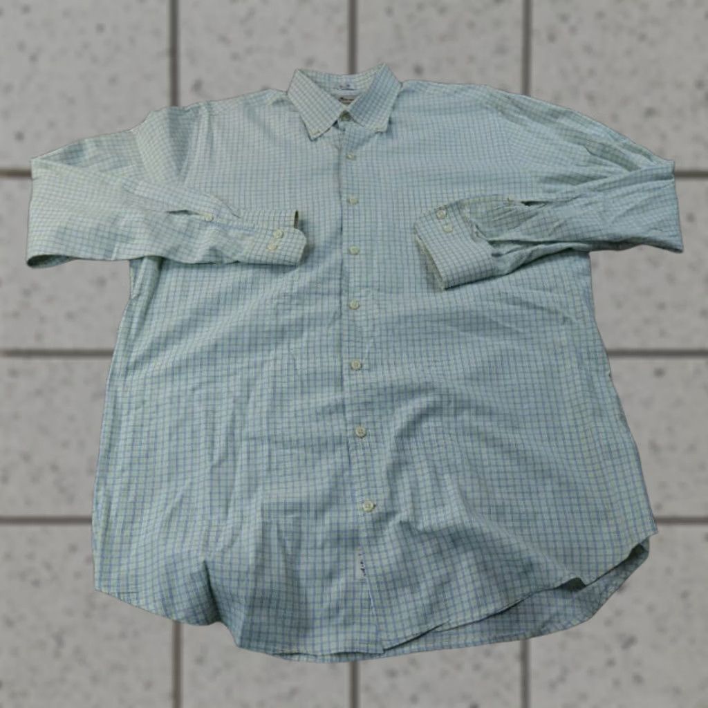 Peter Millar Peter Millar Shirt Mens L Blue Yellow Check Button Up Long Sleeve Golf Preppy Size US L / EU 52-54 / 3 - 1 Thumbnail