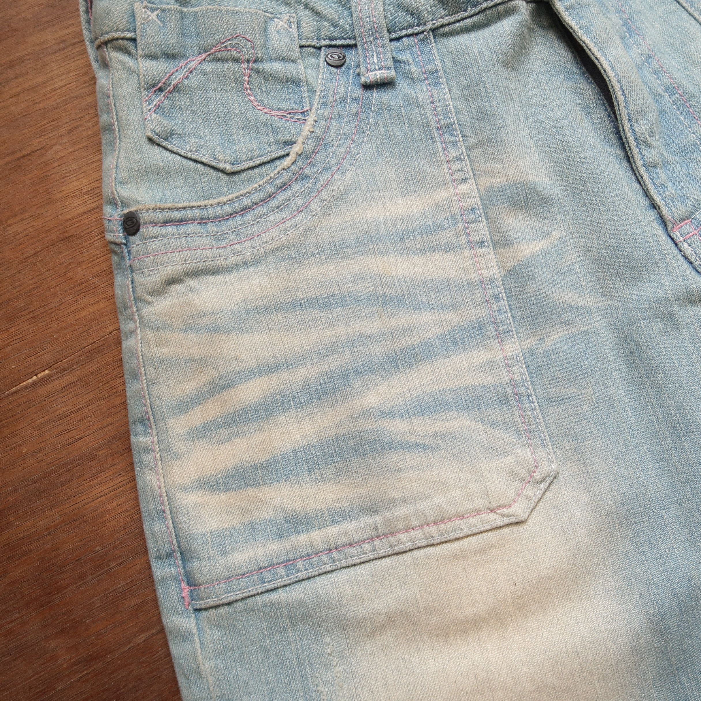 Le Grande Bleu (L.G.B.) 🔥Sick Y2K LGB Vintage Gotcha Banana Curved Denim Vkei Size US 32 / EU 48 - 13 Thumbnail
