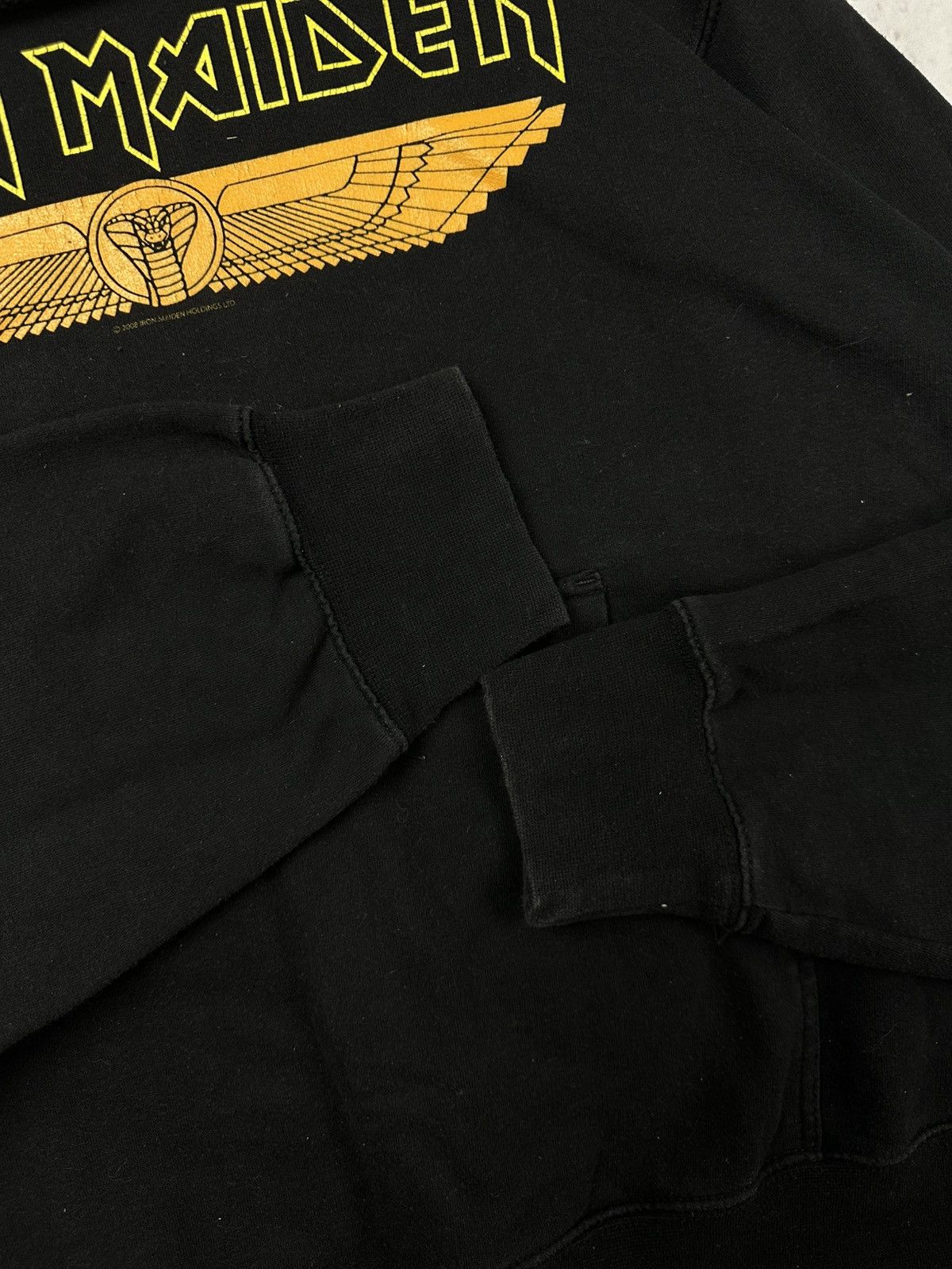 Iron Maiden Vintage 2008 Iron Maiden Powerslave Album Band Black Hoodie Size US L / EU 52-54 / 3 - 11 Thumbnail