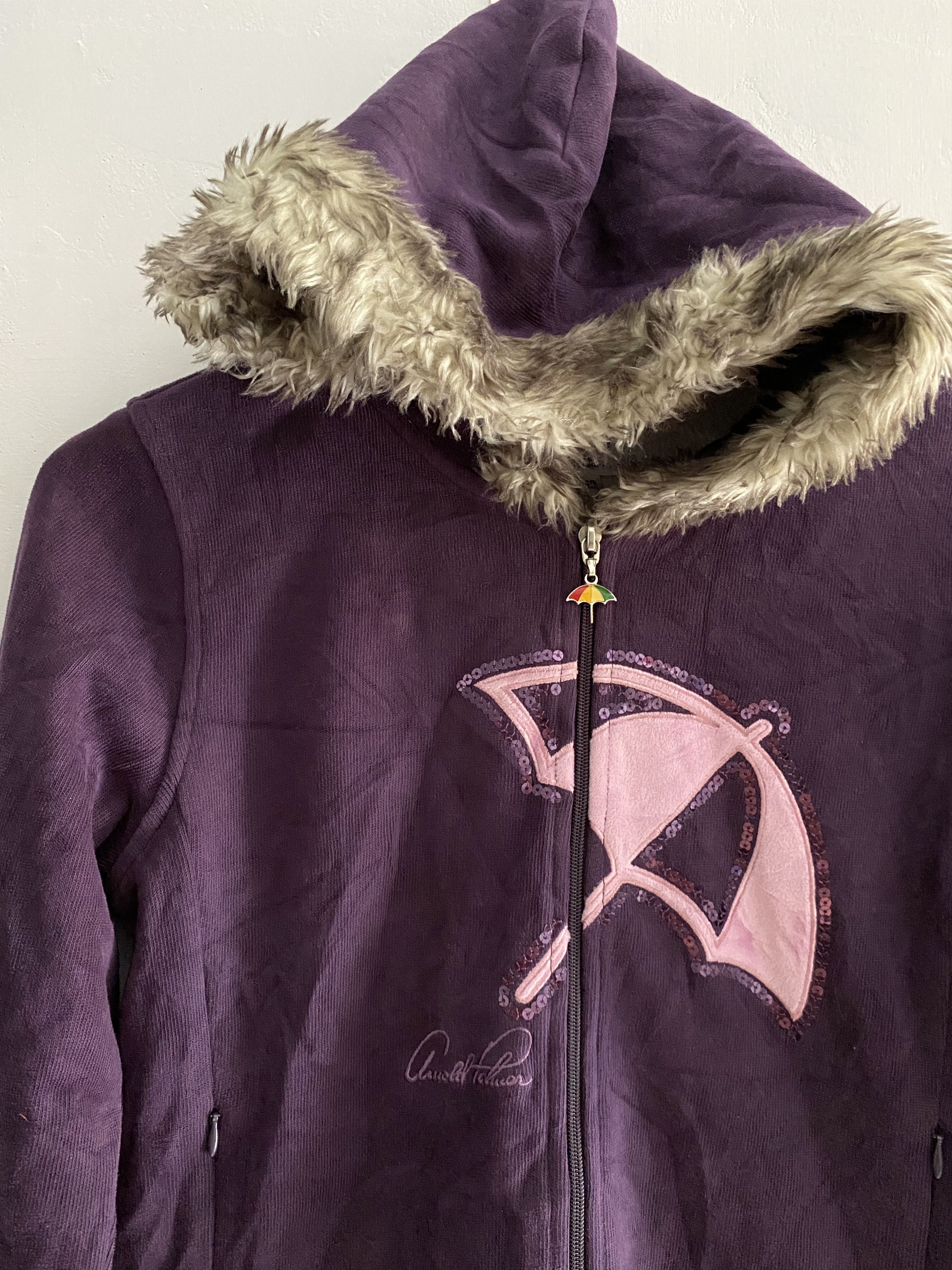 Hysteric Glamour × Japanese Brand Vintage arnold palmer faux fur bleached hoodie Size US S / EU 44-46 / 1 - 3 Thumbnail