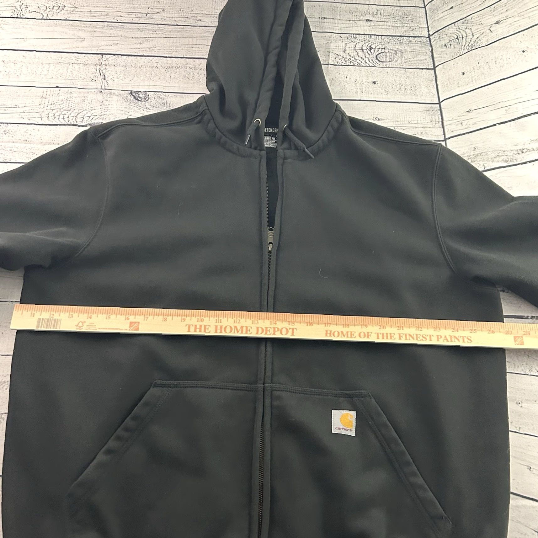 Carhartt Carhartt Hoodie Mens XL Black Rain Defender Loose Fit Full Zip Sweatshirt Size US XL / EU 56 / 4 - 3 Thumbnail