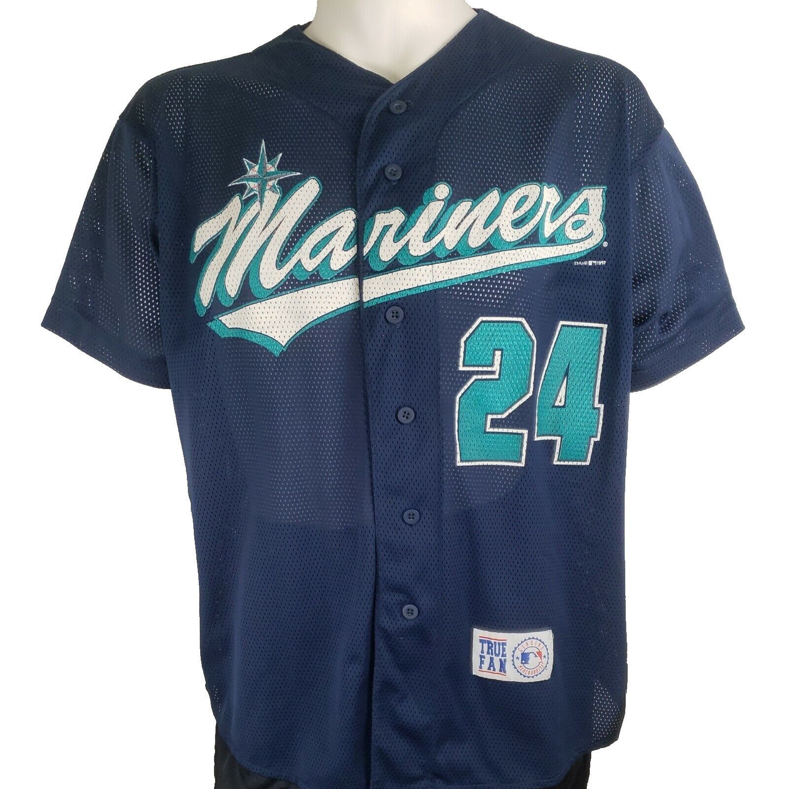 MLB Ken Griffey Jr Jersey Mens XL Seattle Mariners MLB Baseball Size US XL / EU 56 / 4 - 2 Thumbnail