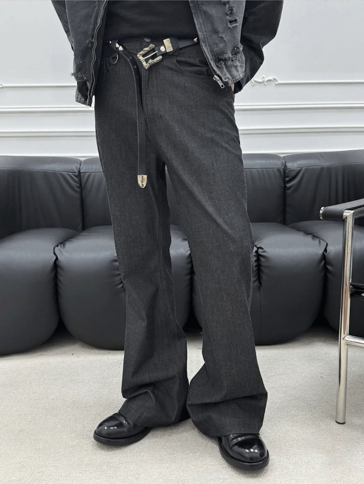 Japanese Brand × Vintage Streetwear Straight Loose Suit Pants Size US 31 - 3 Thumbnail