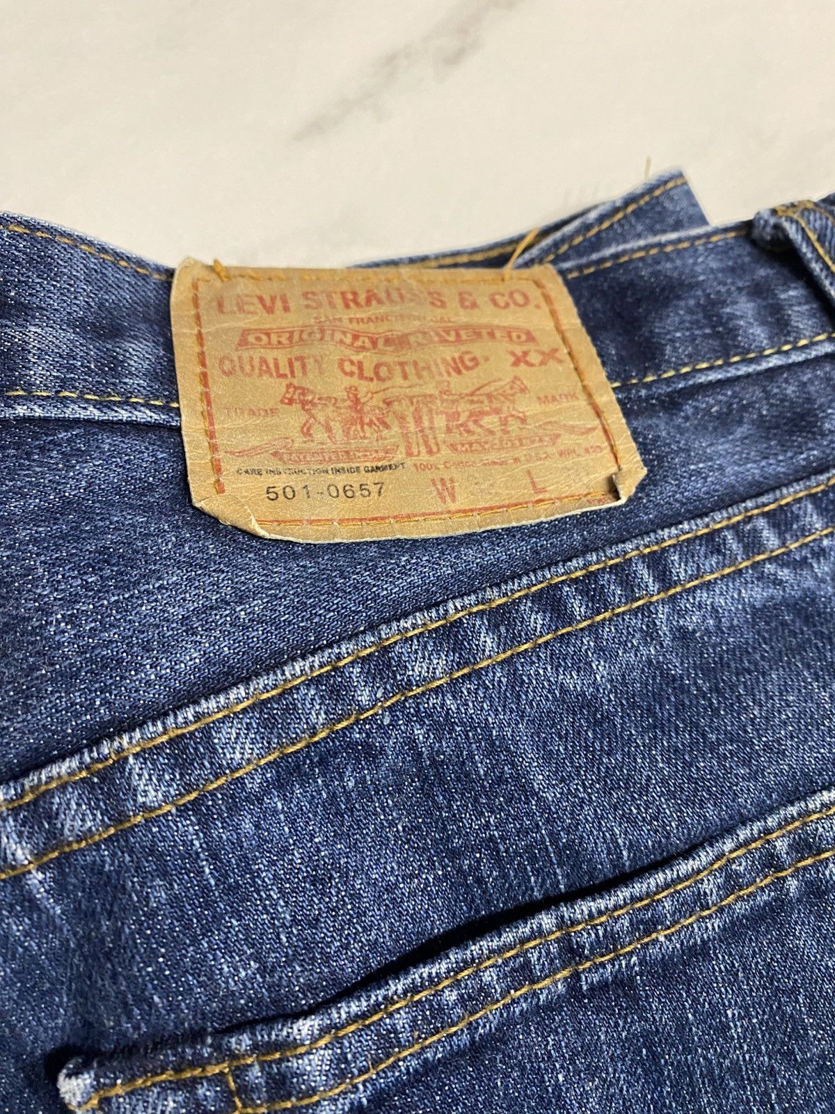 Levi's Vintage Clothing Levi’s jeans big E USA Japan selvedge 501-0657 501z 501xx Size US 32 / EU 48 - 9 Thumbnail