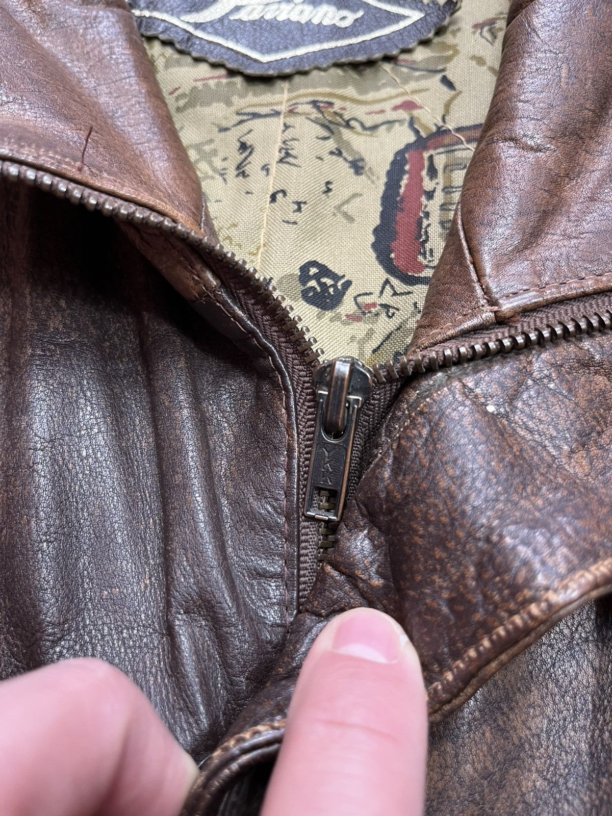 Genuine Leather Vintage Military Aviator Pilot Leather Jacket S Distressed Size US S / EU 44-46 / 1 - 8 Thumbnail