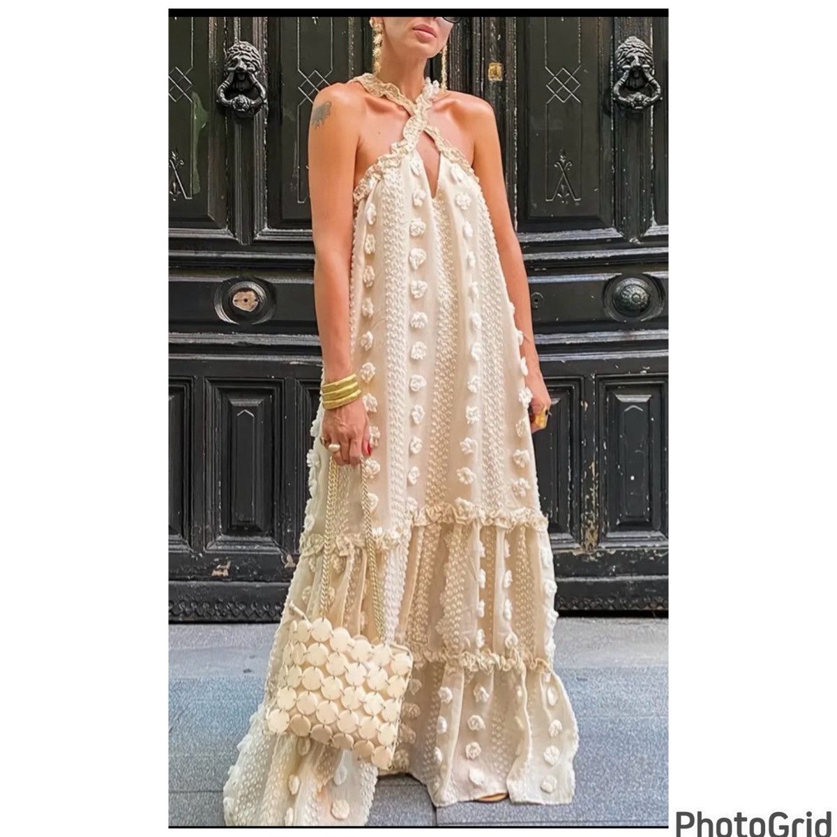 Zara ZARA 3D Appliqués Maxi Dress S Size S / US 4 / IT 40 - 2 Thumbnail