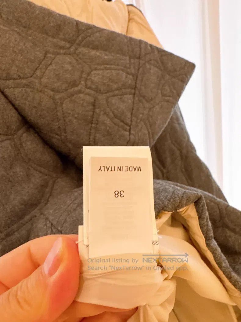 Brunello Cucinelli Brunello Cucinelli Gray Quilted Turtle Back Cotton Jacket Size XS / US 0-2 / IT 36-38 - 7 Thumbnail