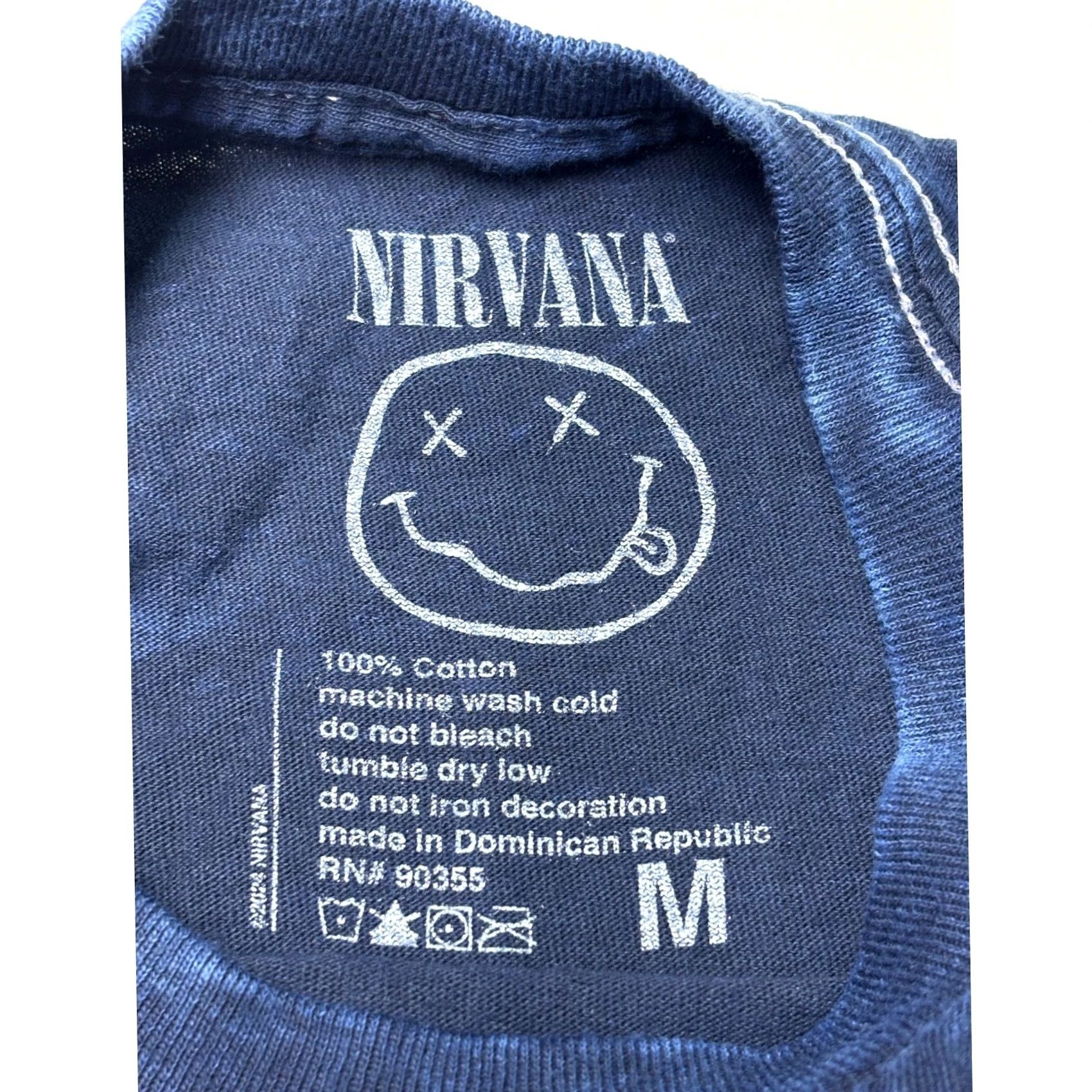 Vintage Nirvana In Utero Angel Tie Dye T Shirt Men's M Blue Graphic Print Logo Preshrunk Crew Neck Short Sleeve Vintage Wash 2020s Concert Merchandise Size US M / EU 48-50 / 2 - 2 Thumbnail