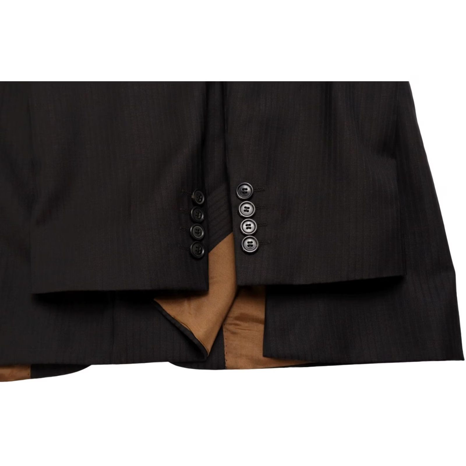 Hugo Boss HUGO BOSS Gable / Vegas Blazer Mens LARGE Pure Wool Formal Striped Blazer Size 42R - 6 Thumbnail