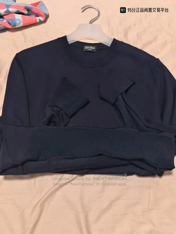 Ermenegildo Zegna Zegna Men's Solid Casual Pullover Knit Long. Size US M / EU 48-50 / 2 - 7 Thumbnail