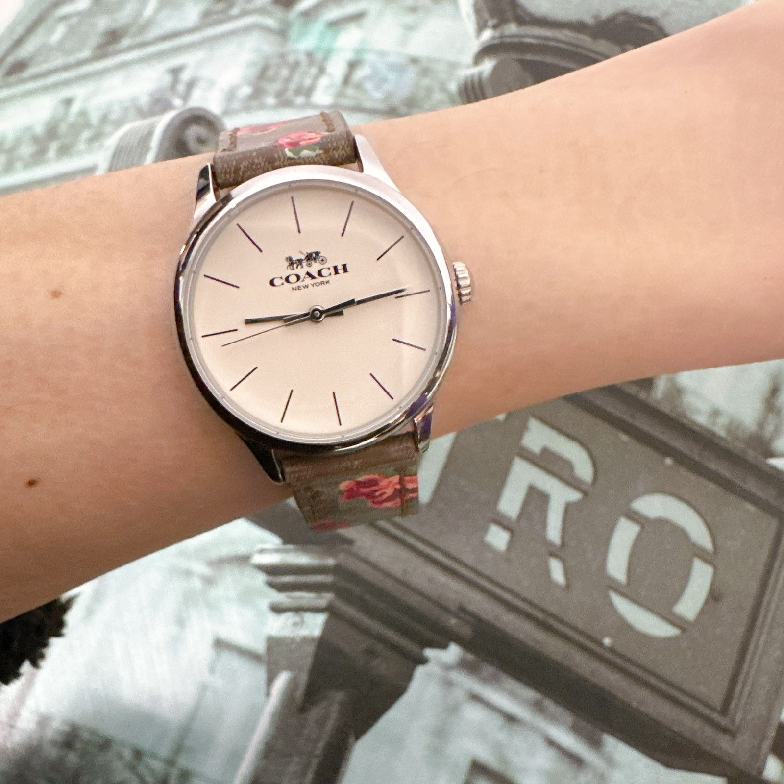 Coach Coach 14503215 Ruby Signature Floral Print Leather Watch Size ONE SIZE - 7 Thumbnail